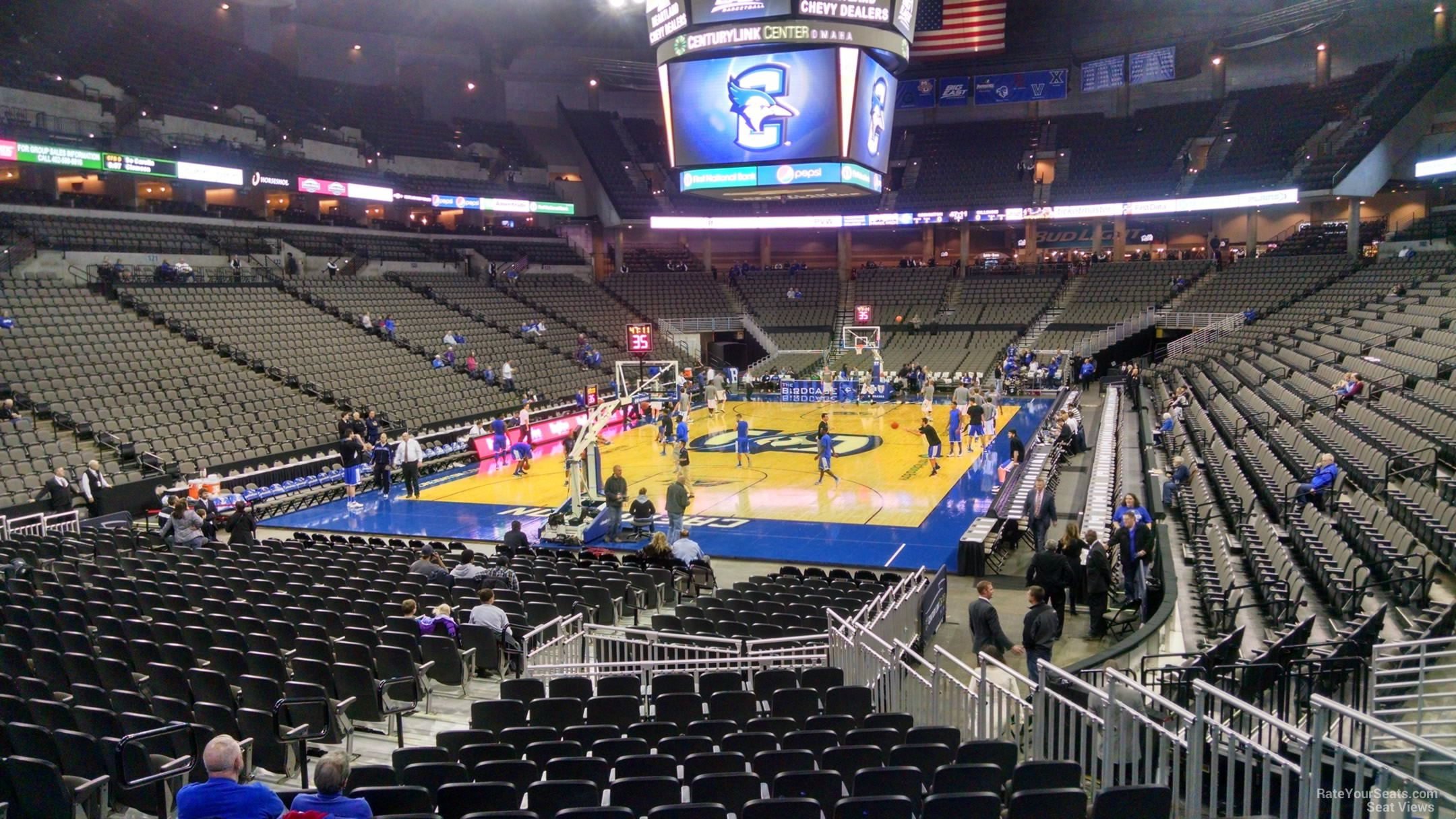 section 112, row 16 seat view  for basketball - chi health center omaha