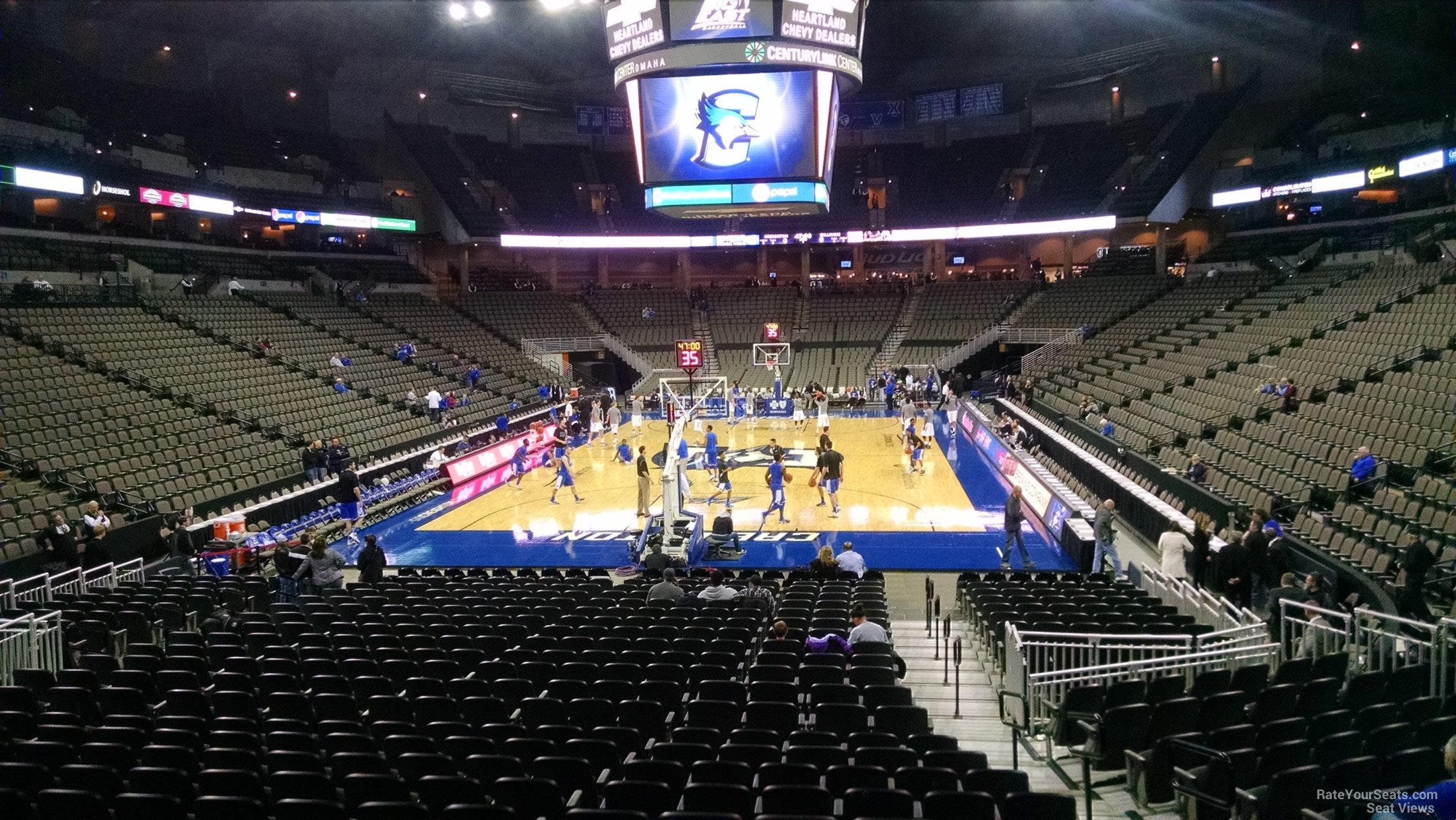 section 113, row 16 seat view  for basketball - chi health center omaha