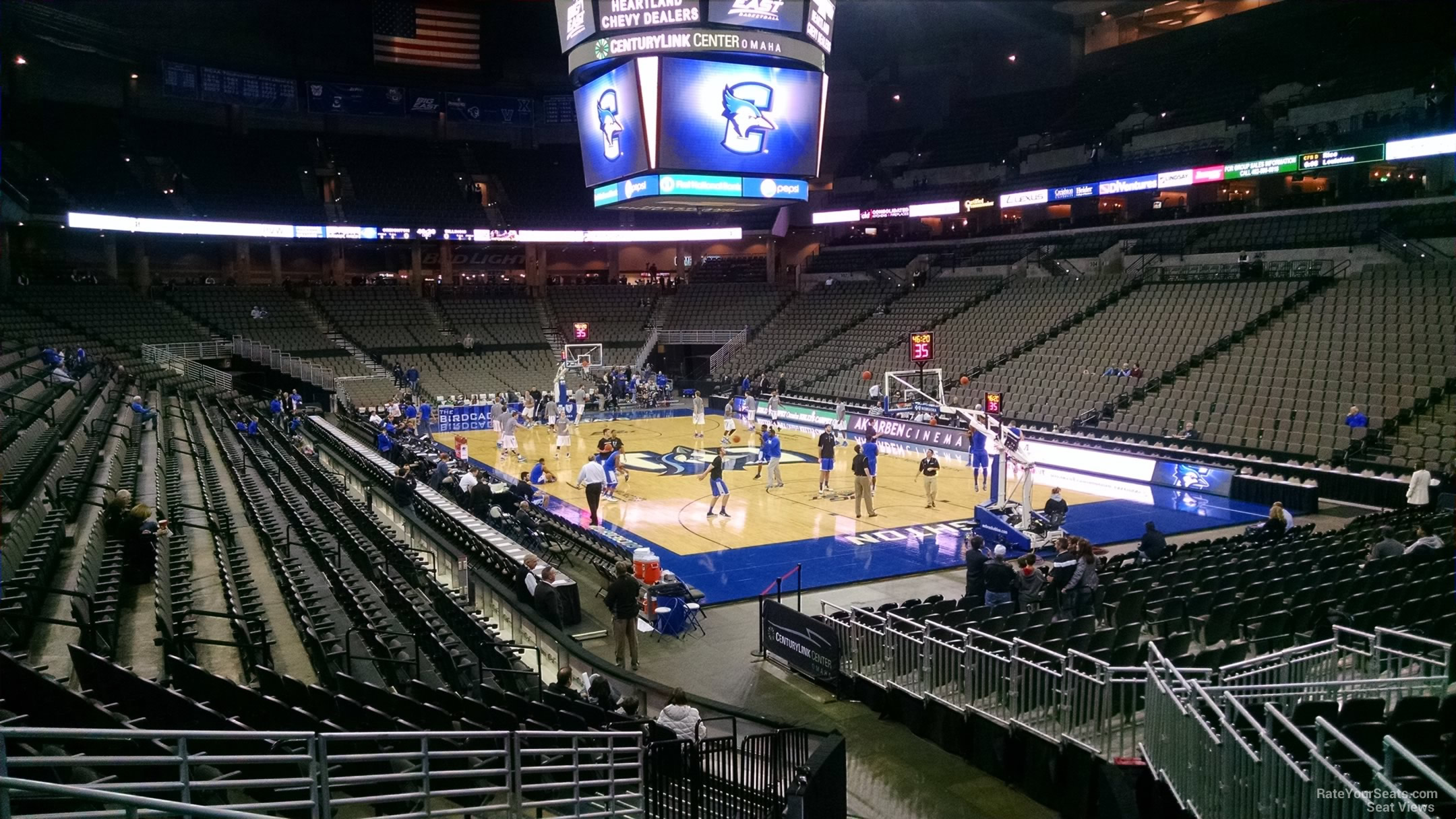 section 116, row 16 seat view  for basketball - chi health center omaha