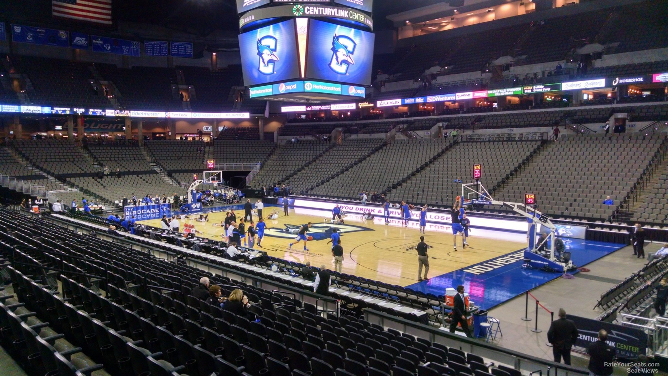 section 118, row 15 seat view  for basketball - chi health center omaha