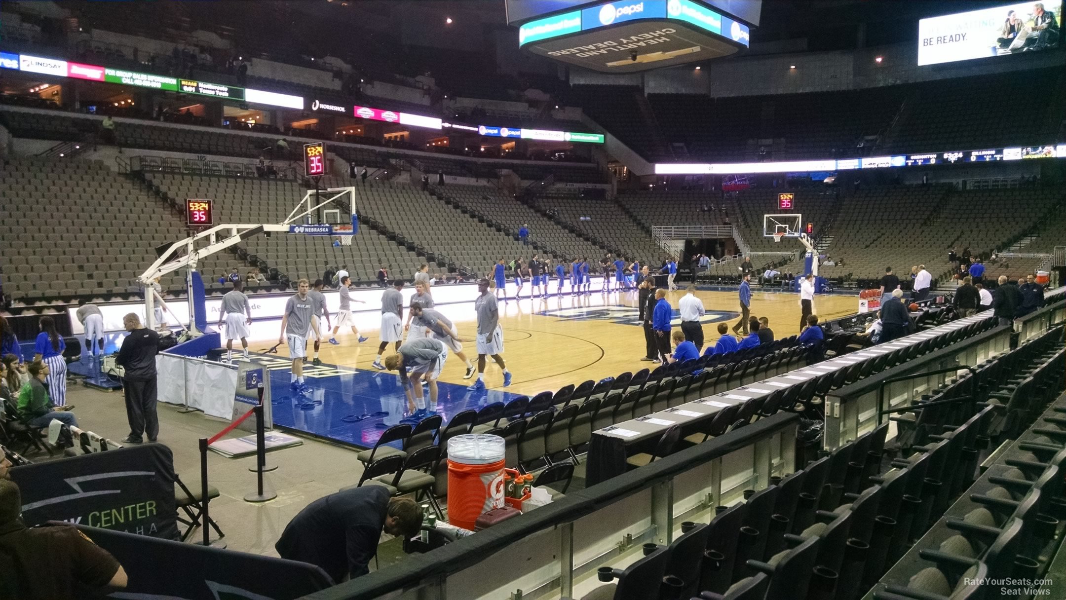 section 125, row 6 seat view  for basketball - chi health center omaha
