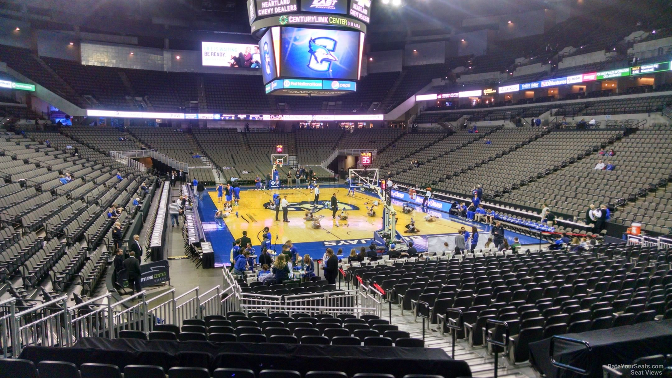 section 129, row 16 seat view  for basketball - chi health center omaha