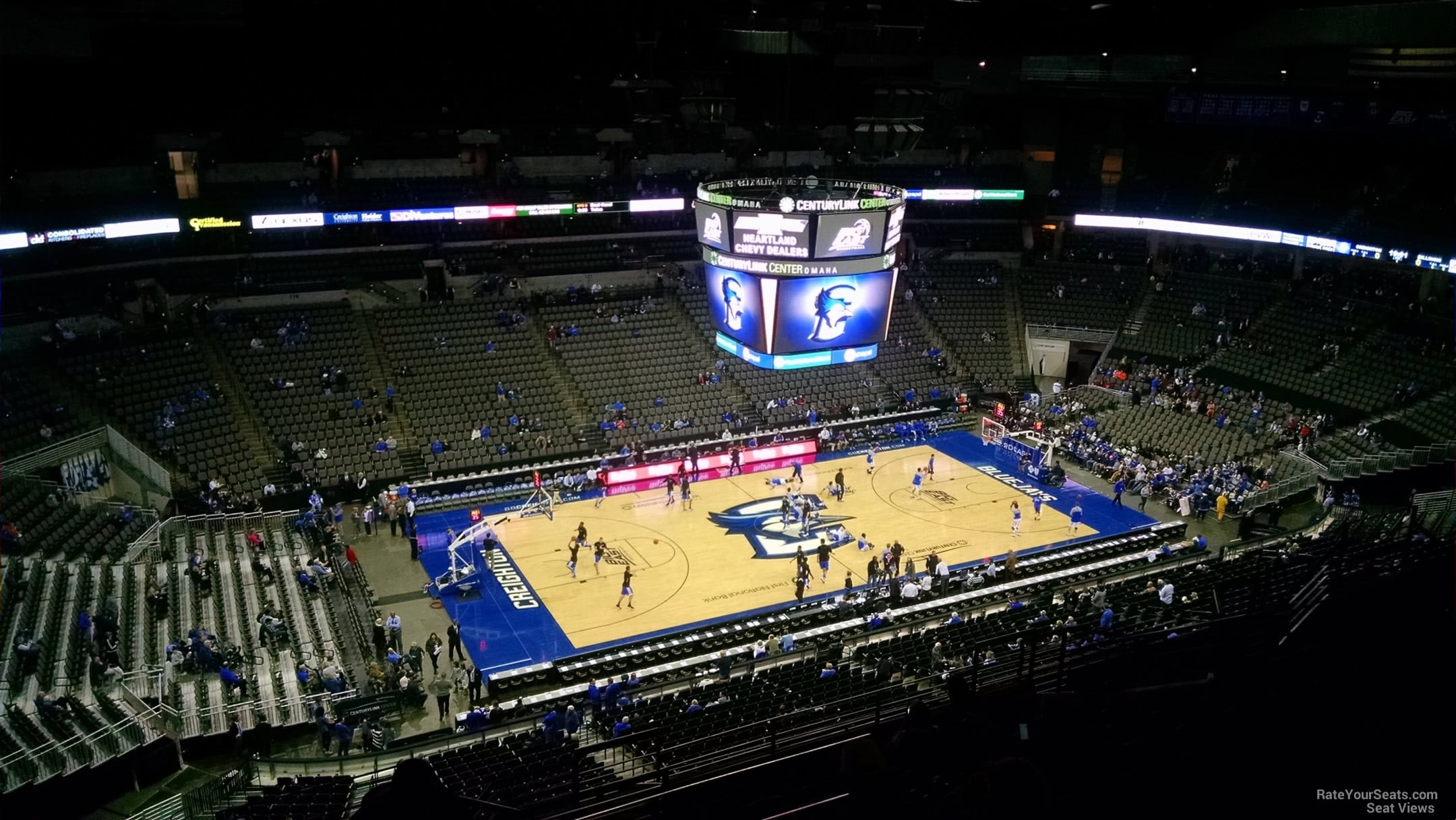 section 208, row m seat view  for basketball - chi health center omaha
