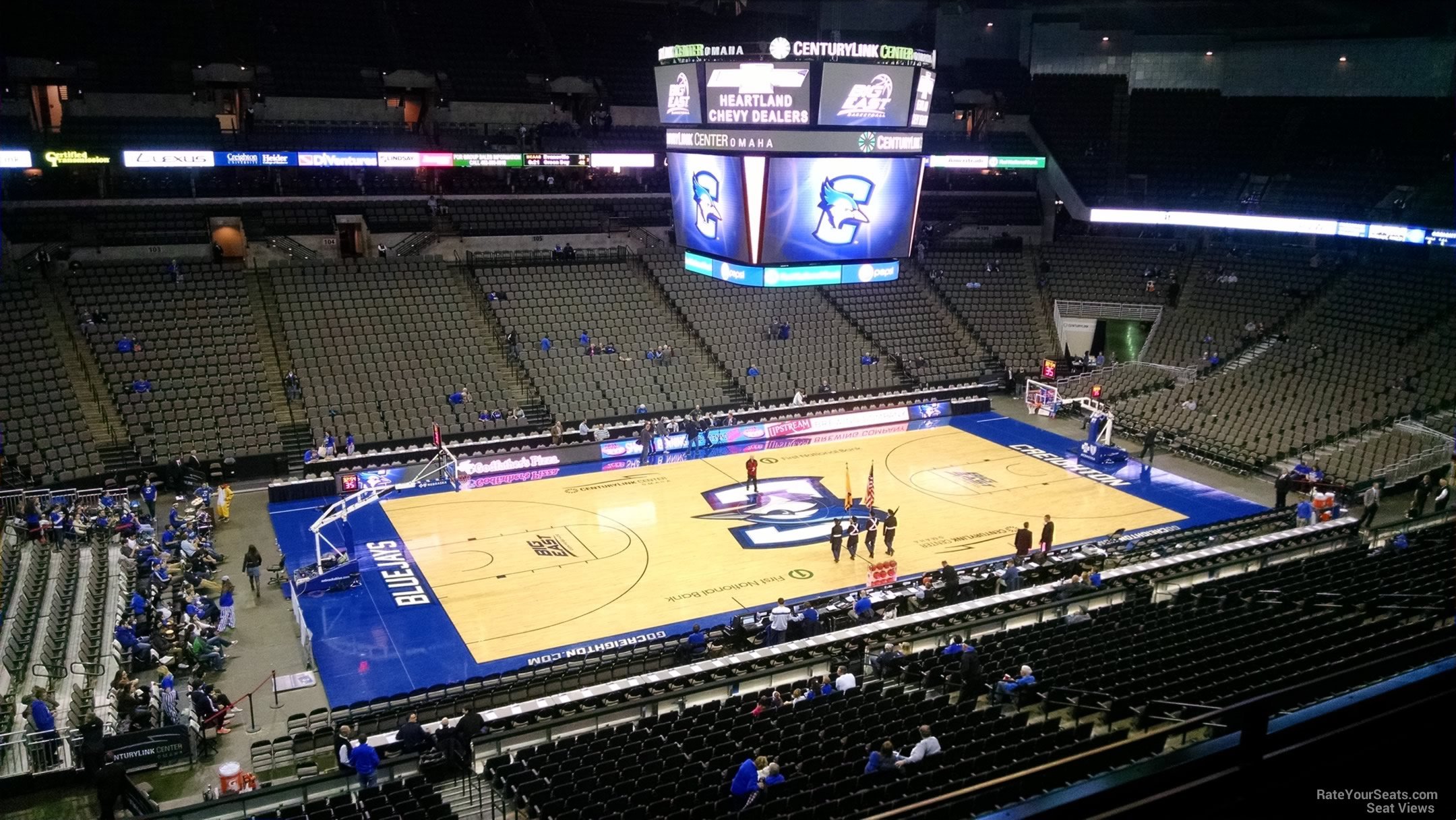 section 223, row c seat view  for basketball - chi health center omaha