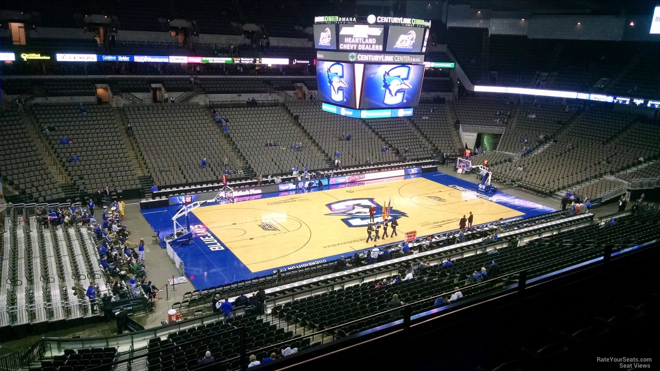 section 224, row c seat view  for basketball - chi health center omaha