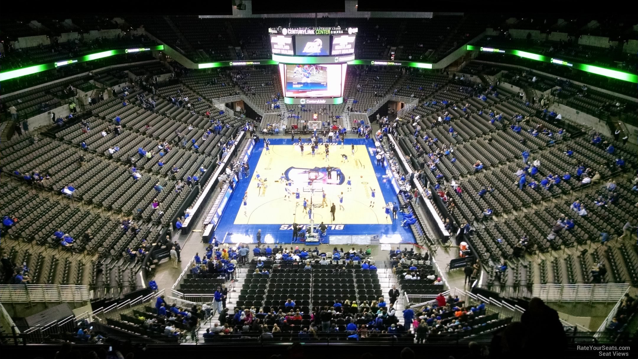 section 229, row n seat view  for basketball - chi health center omaha