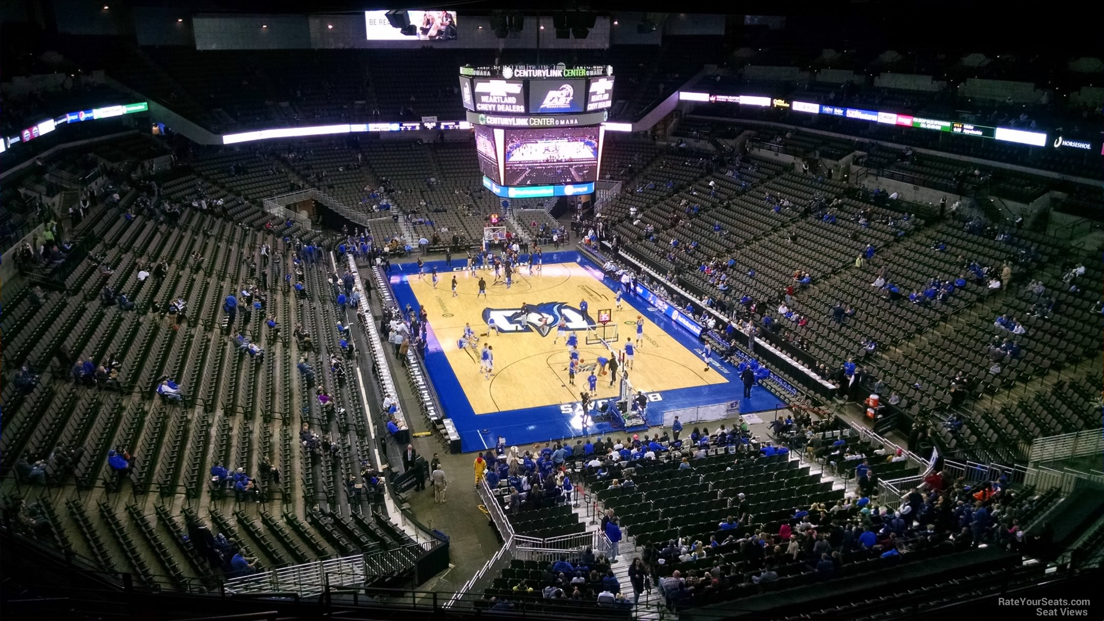 section 230, row n seat view  for basketball - chi health center omaha