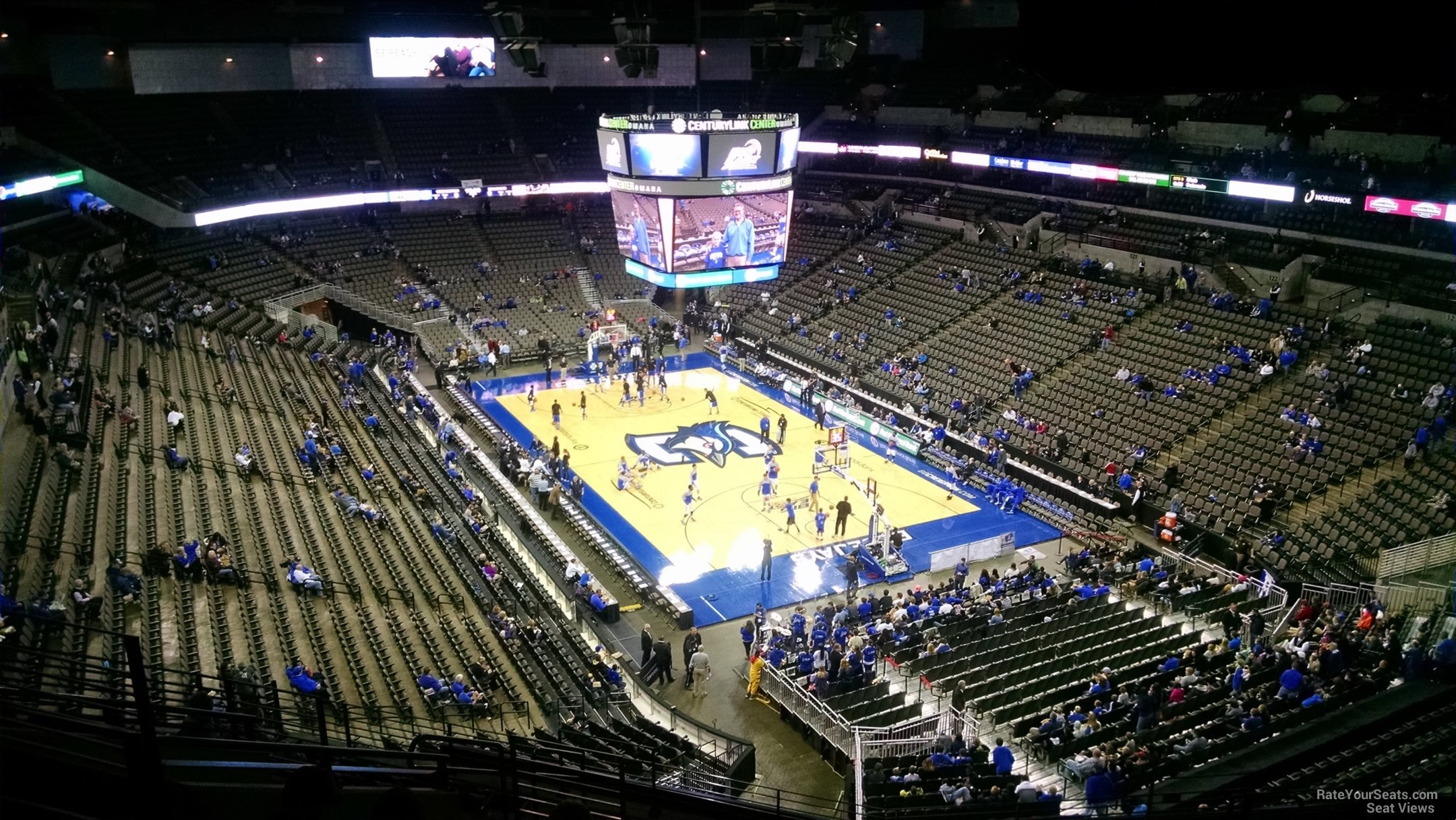 section 231, row n seat view  for basketball - chi health center omaha