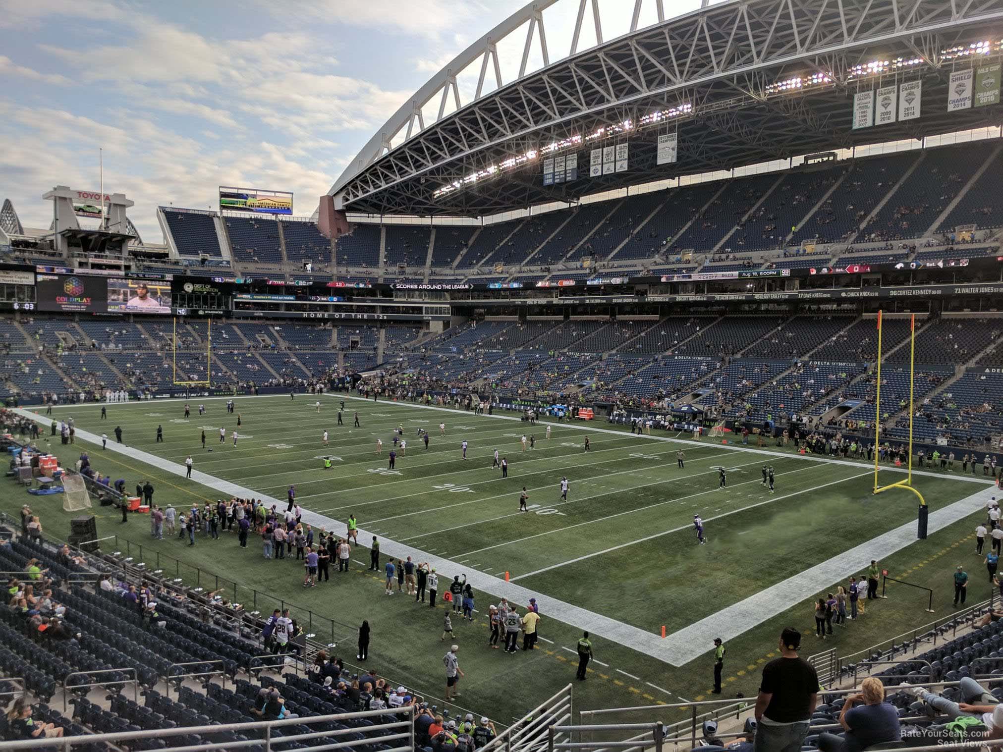 section 101, row q seat view  for football - lumen field