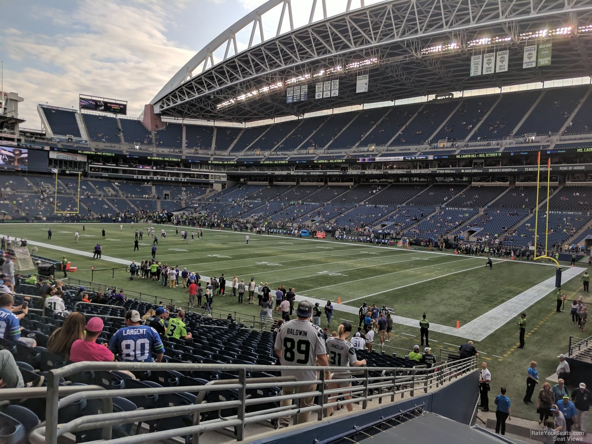 section 103, row w seat view  for football - lumen field