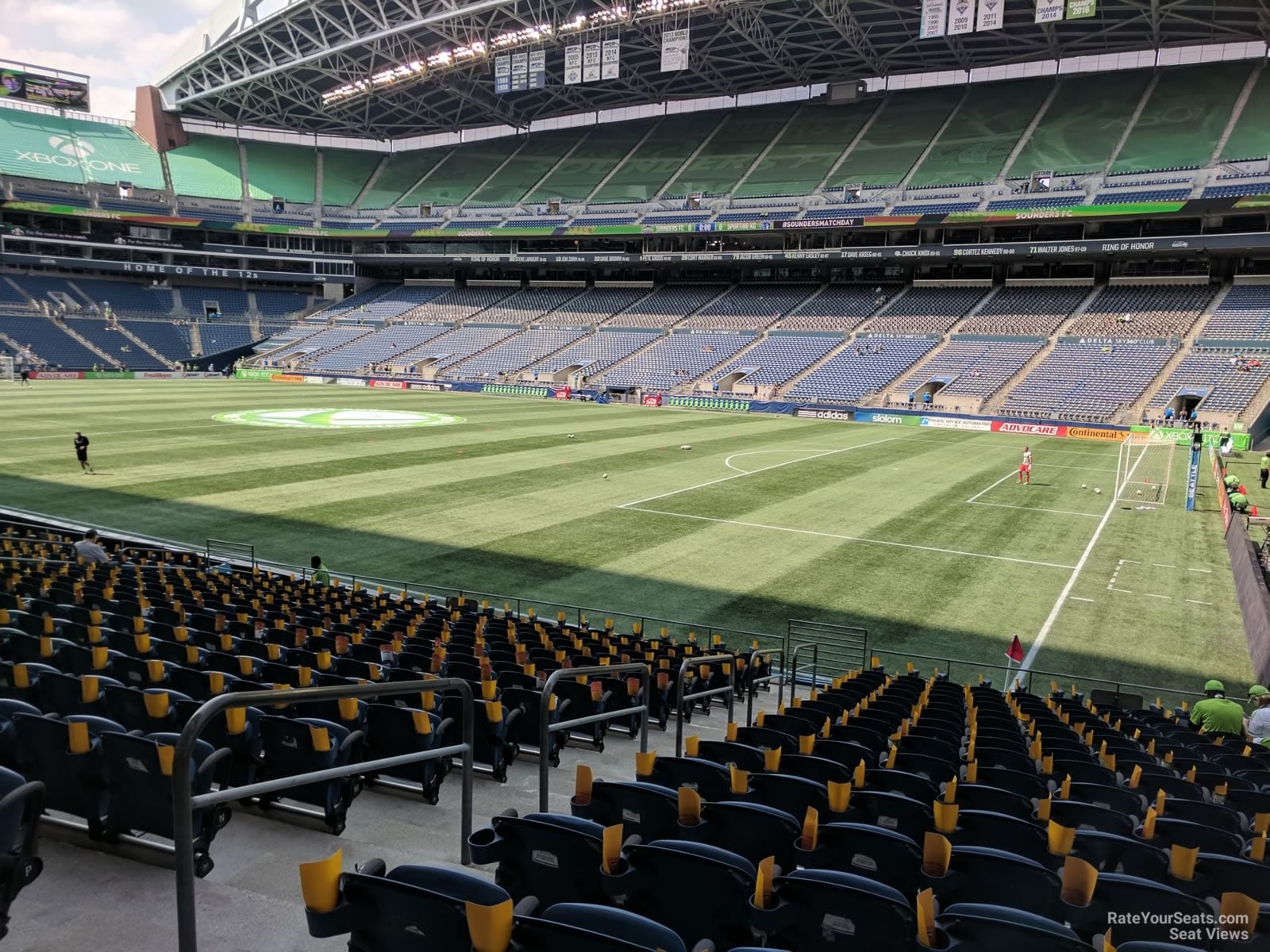 section 104, row r seat view  for soccer - lumen field