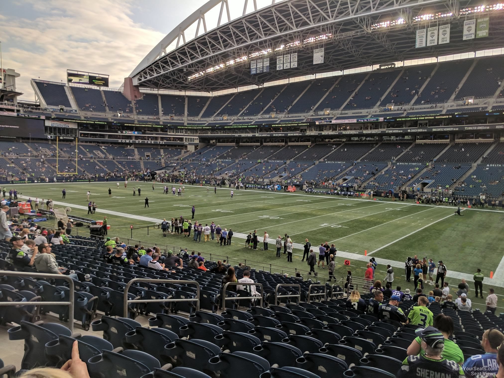 section 104, row w seat view  for football - lumen field