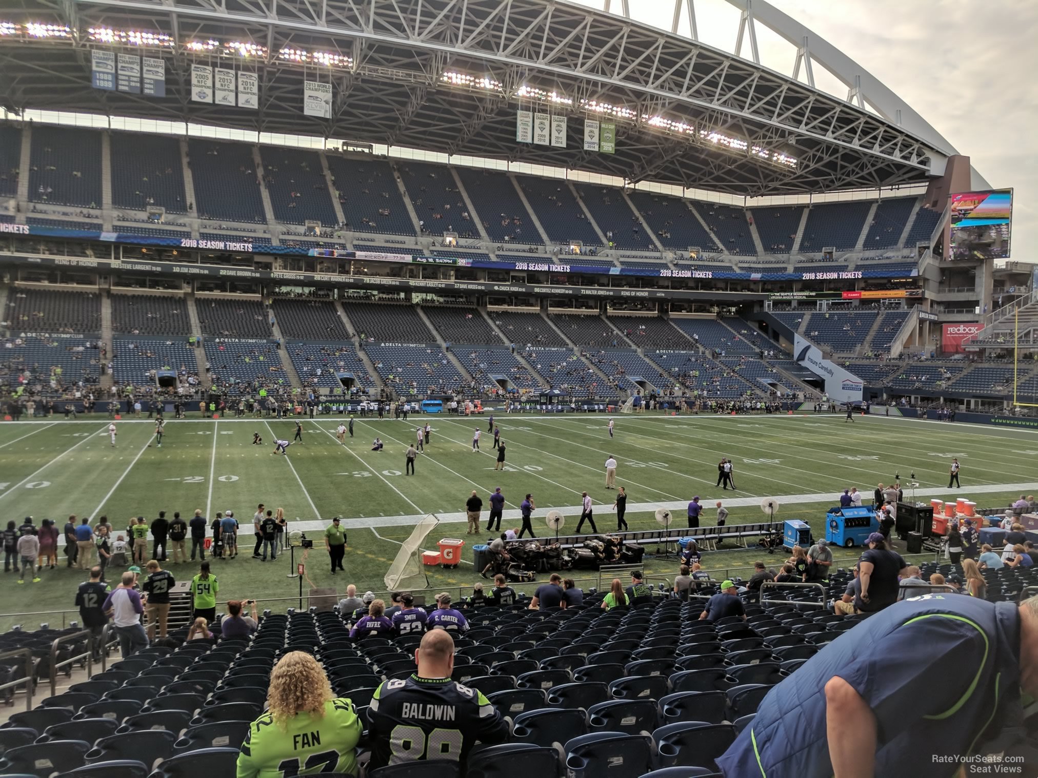 section 111, row w seat view  for football - lumen field