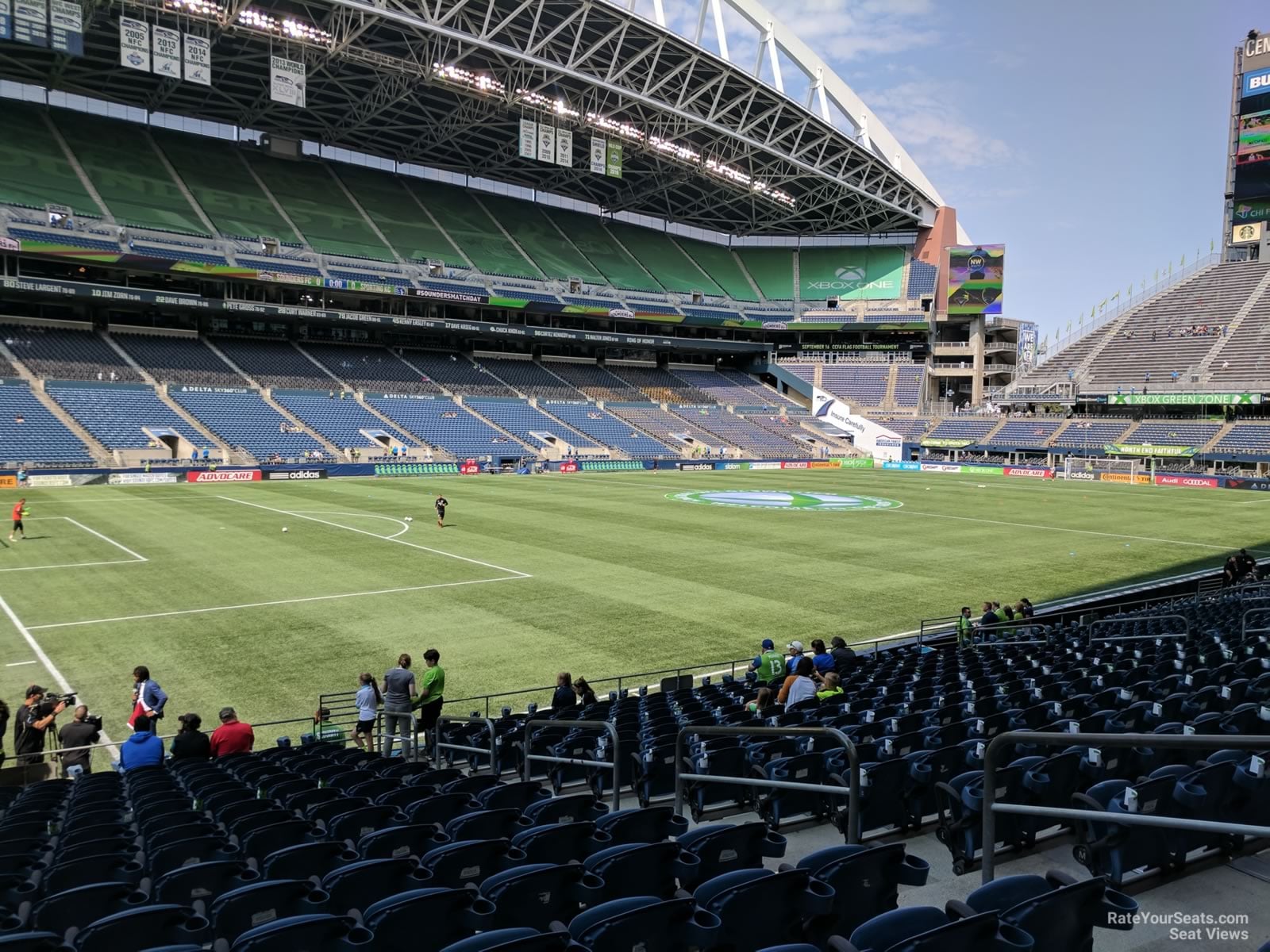 section 114, row r seat view  for soccer - lumen field