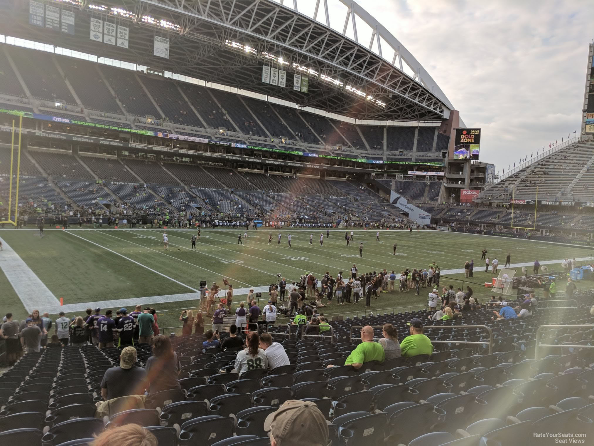section 114, row w seat view  for football - lumen field