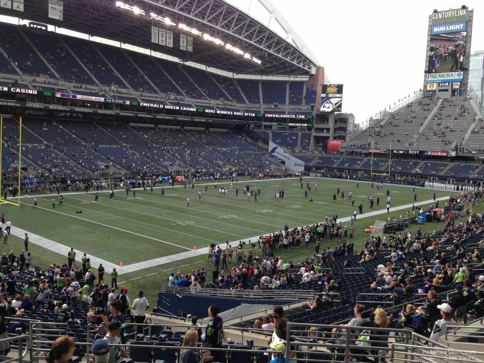 section 116, row ff seat view  for football - lumen field