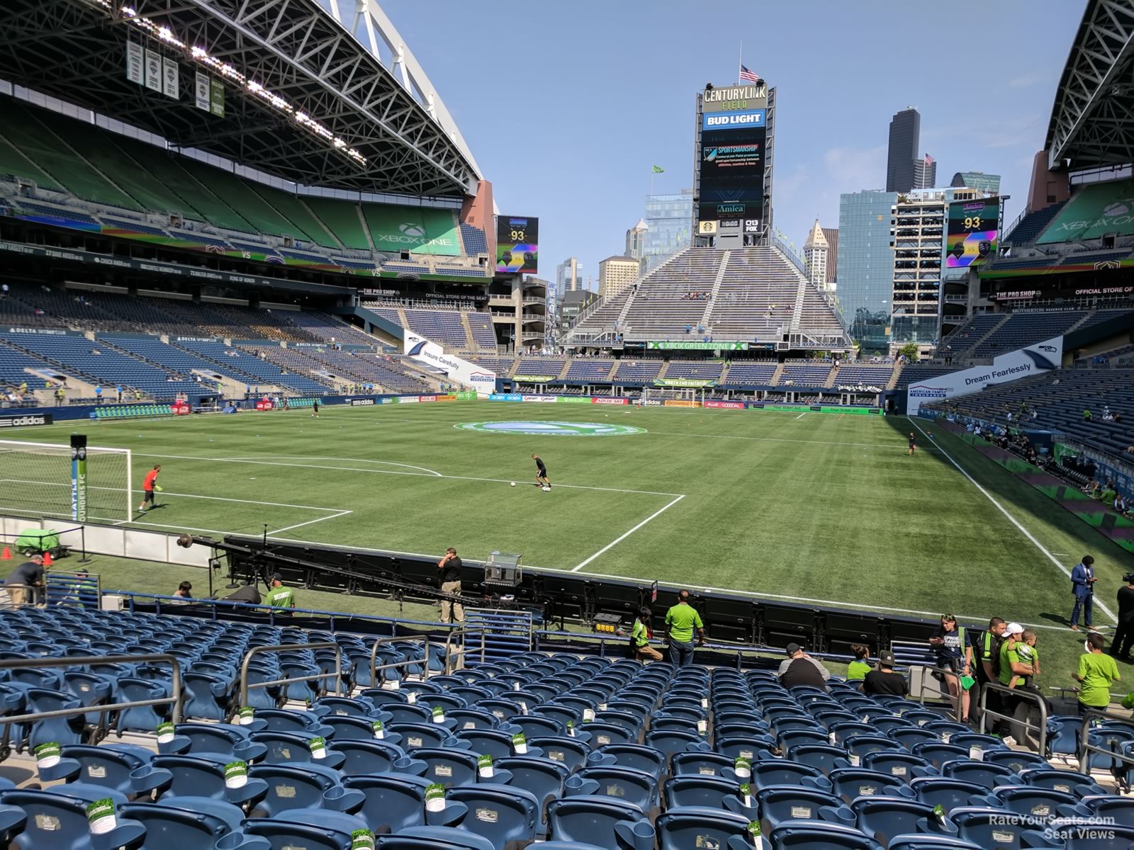 section 119, row r seat view  for soccer - lumen field