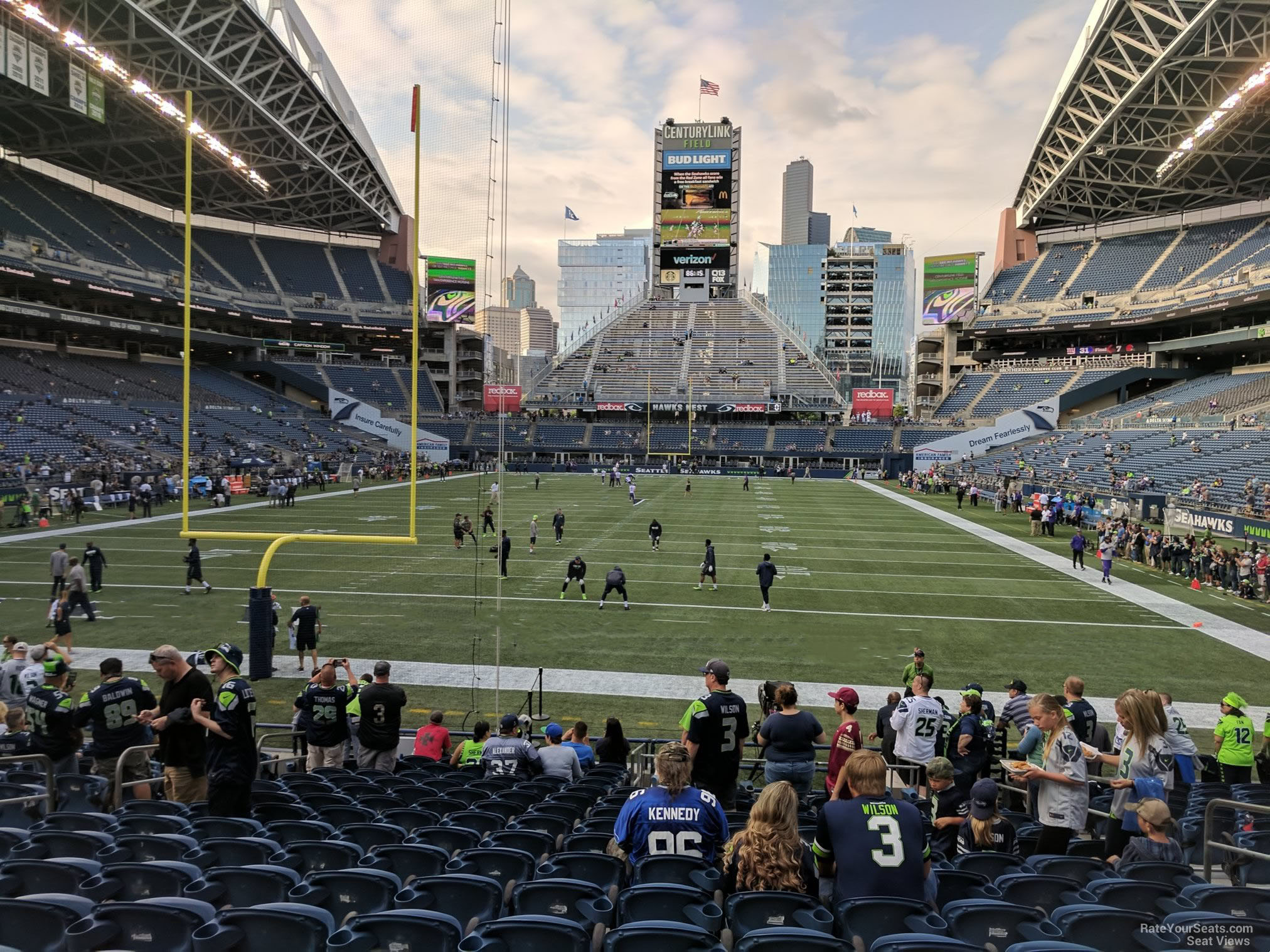 section 121, row q seat view  for football - lumen field