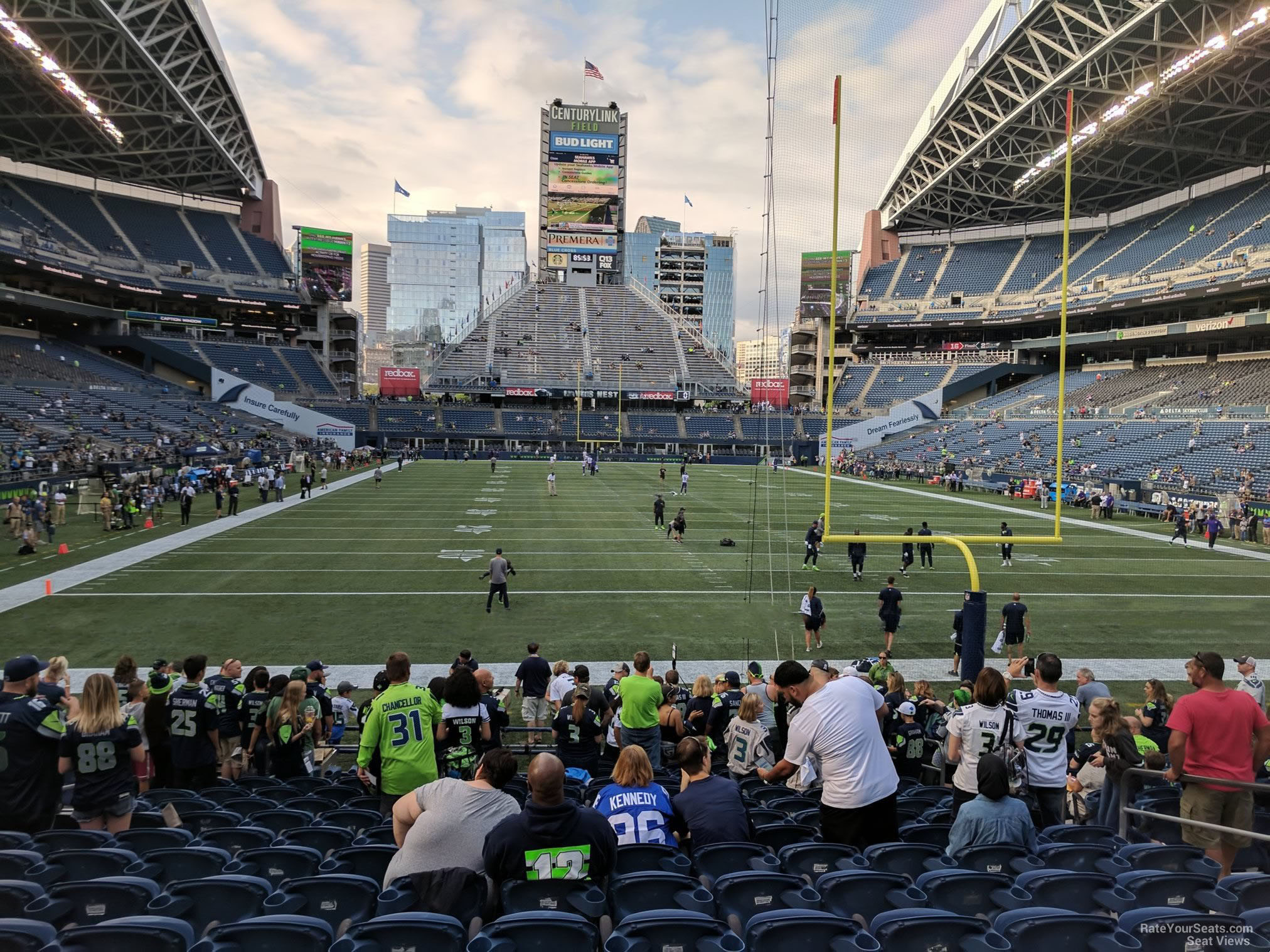 section 123, row q seat view  for football - lumen field