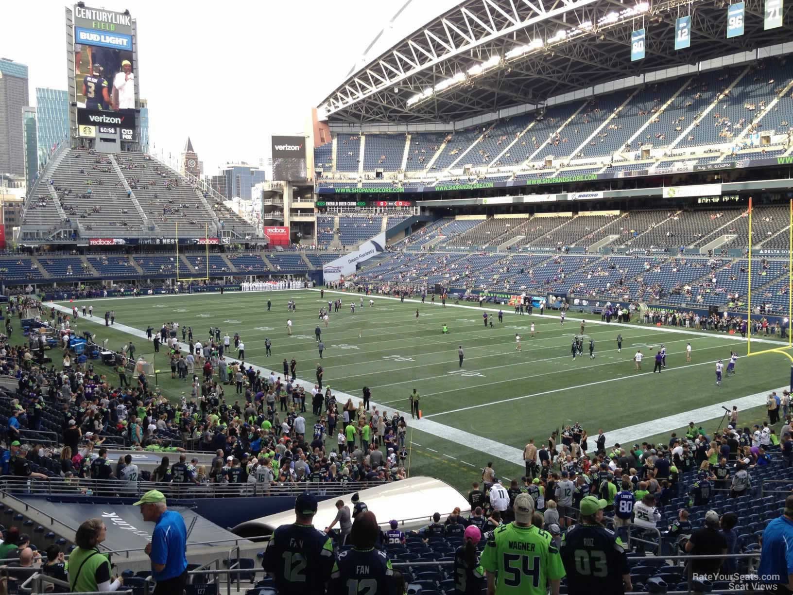 section 127, row ff seat view  for football - lumen field