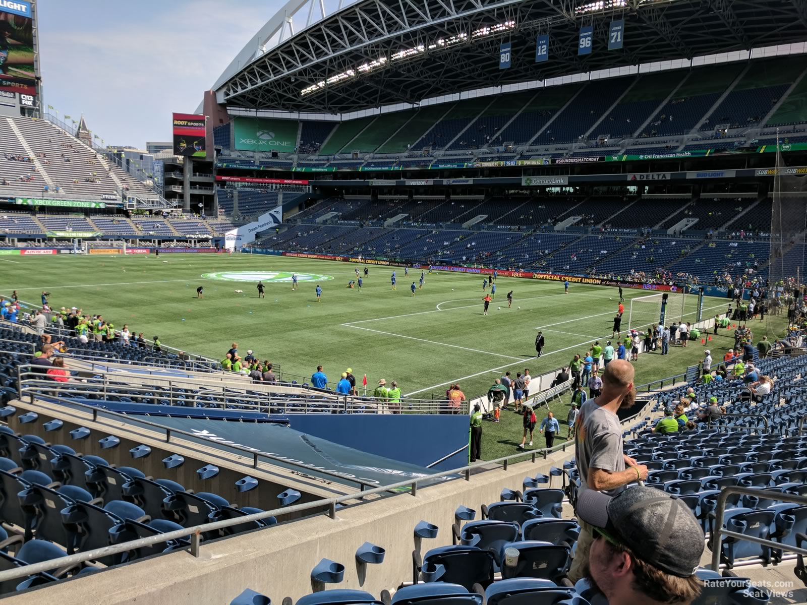 section 128, row y seat view  for soccer - lumen field
