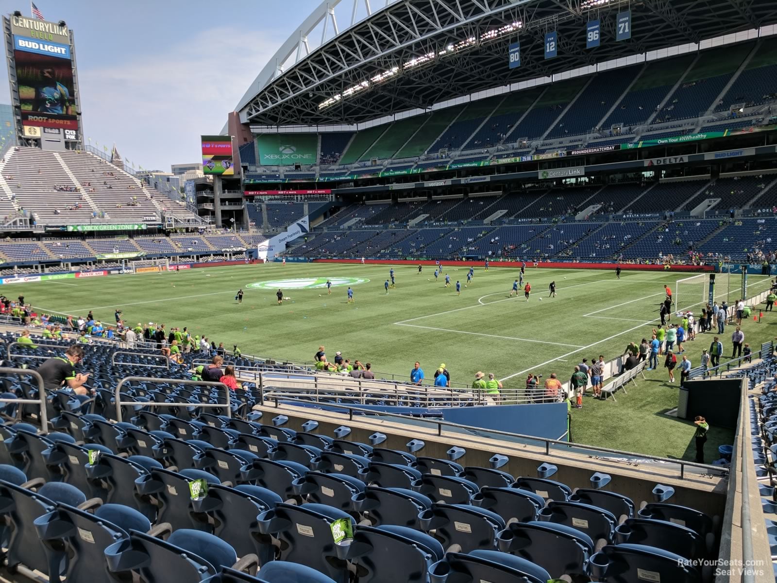 section 129, row y seat view  for soccer - lumen field