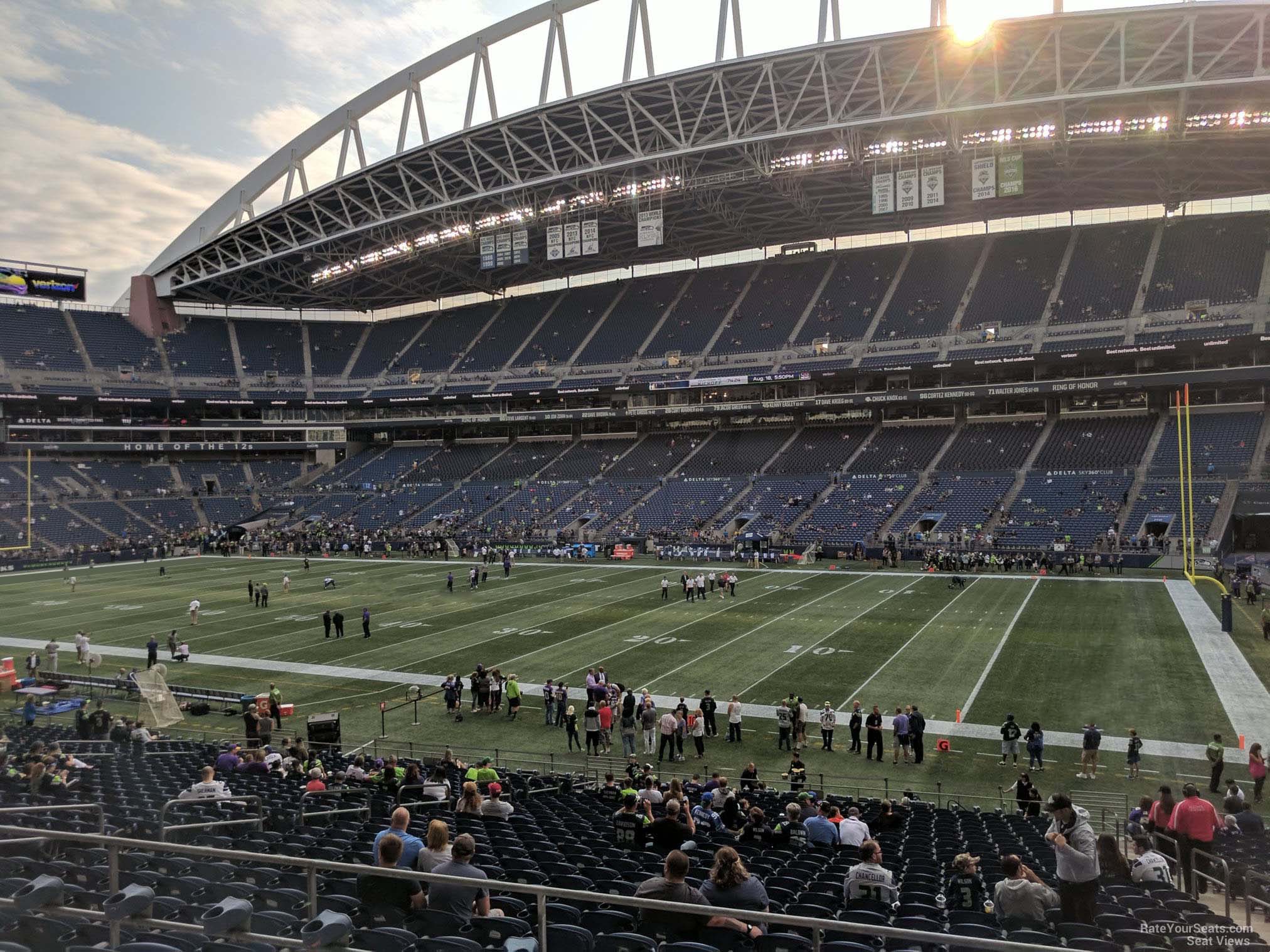 section 205, row b seat view  for football - lumen field