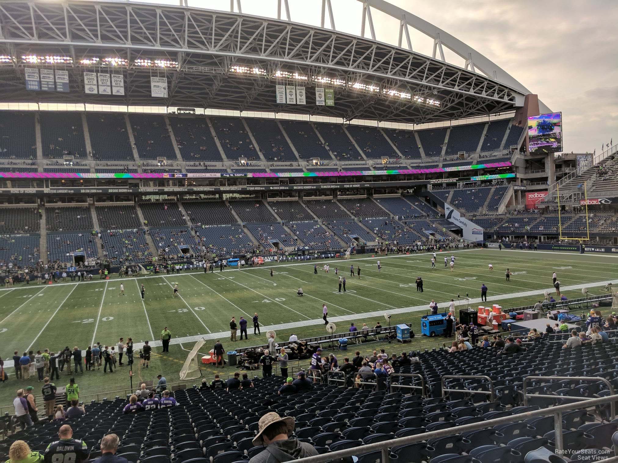 section 211, row b seat view  for football - lumen field