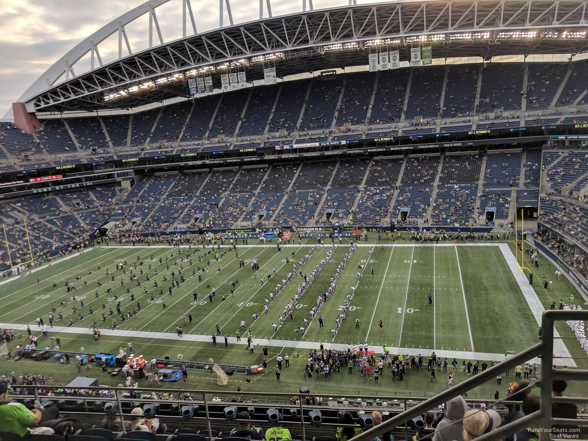 section 306, row g seat view  for football - lumen field