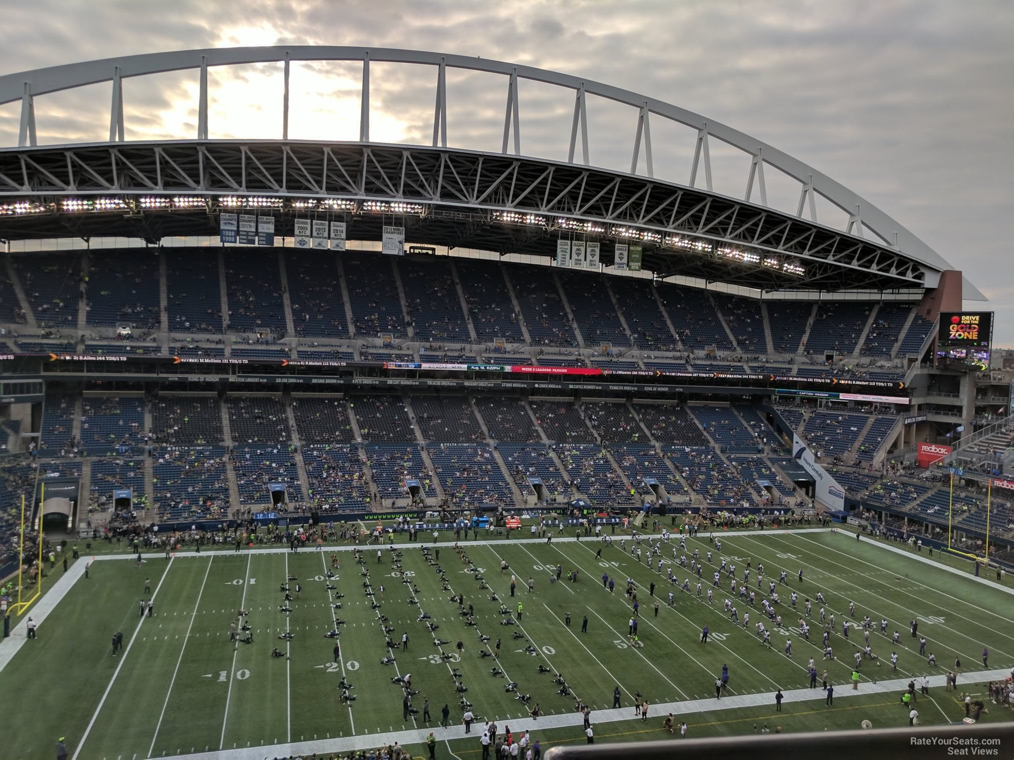 section 312, row g seat view  for football - lumen field