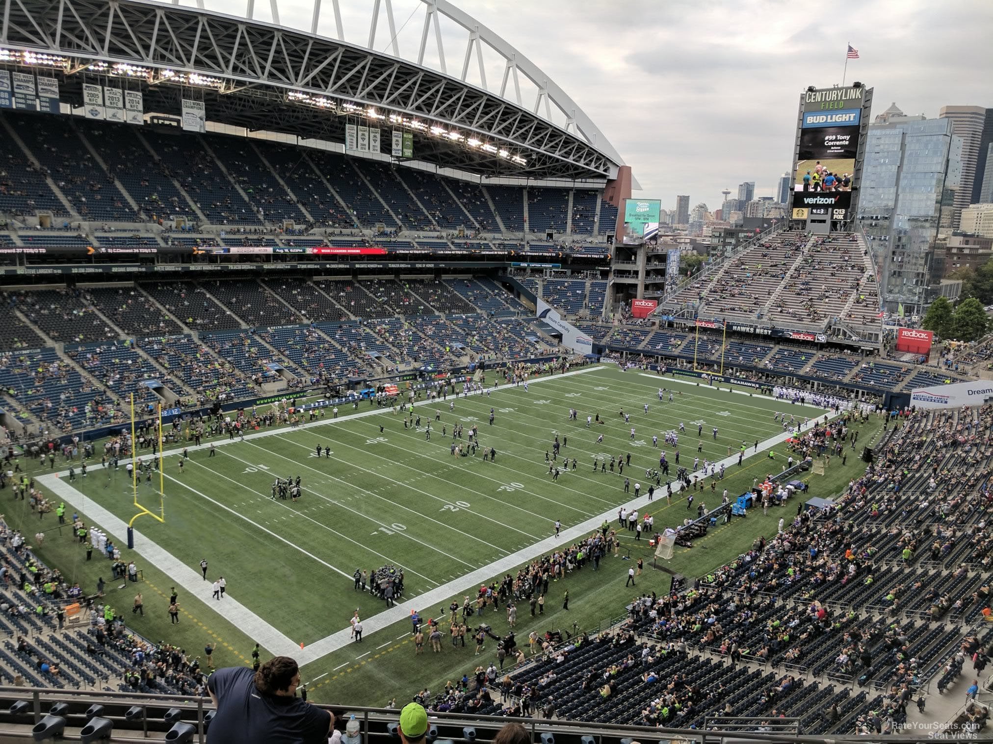 section 317, row g seat view  for football - lumen field