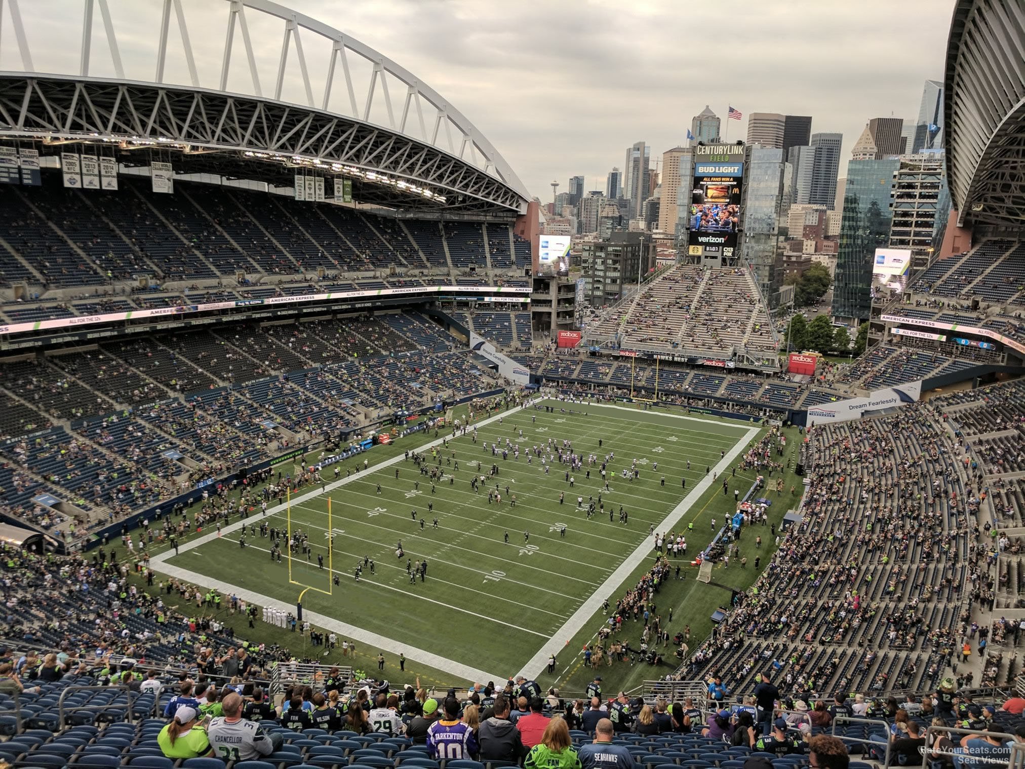 section 318, row ee seat view  for football - lumen field