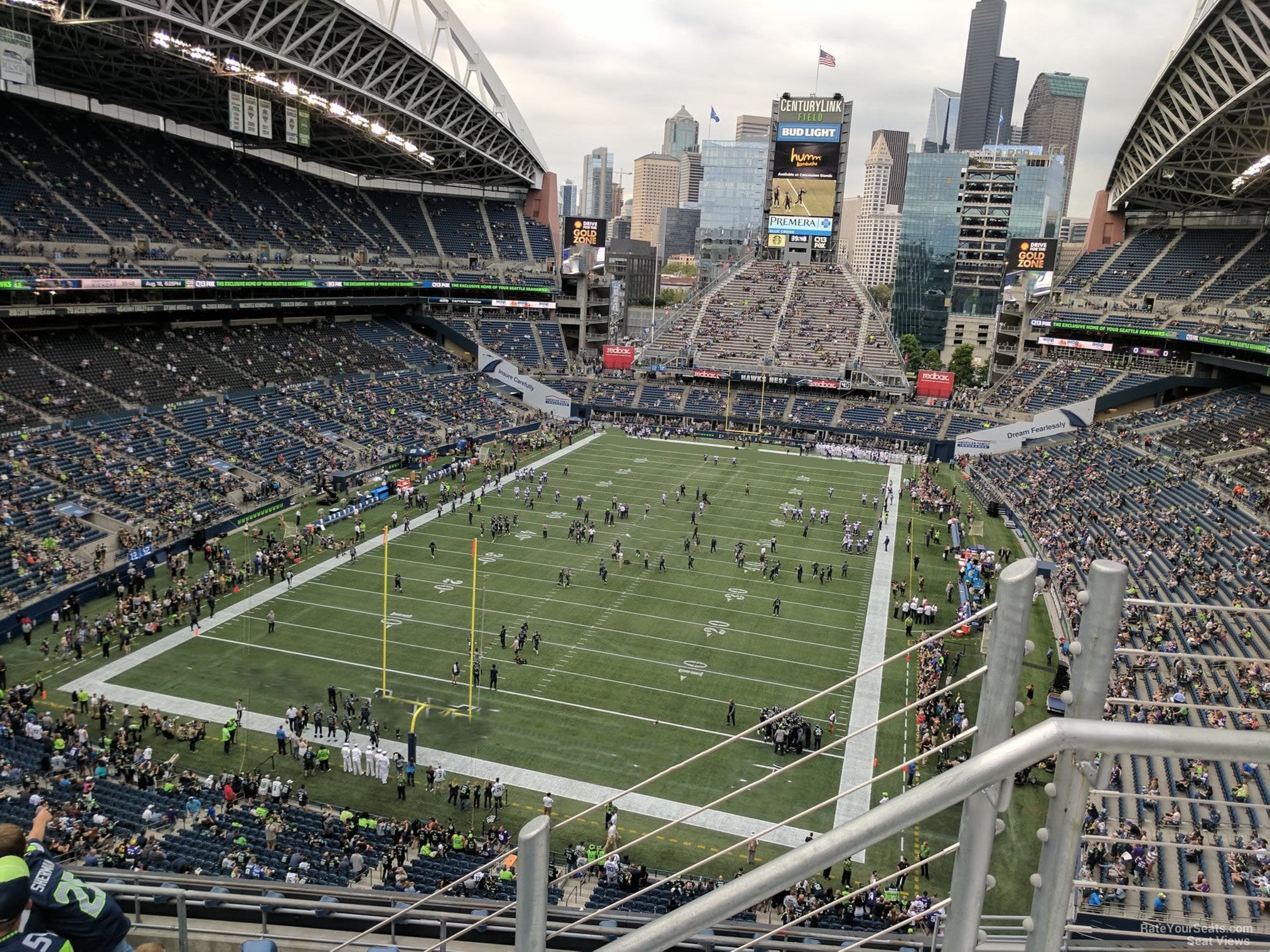 section 320, row g seat view  for football - lumen field