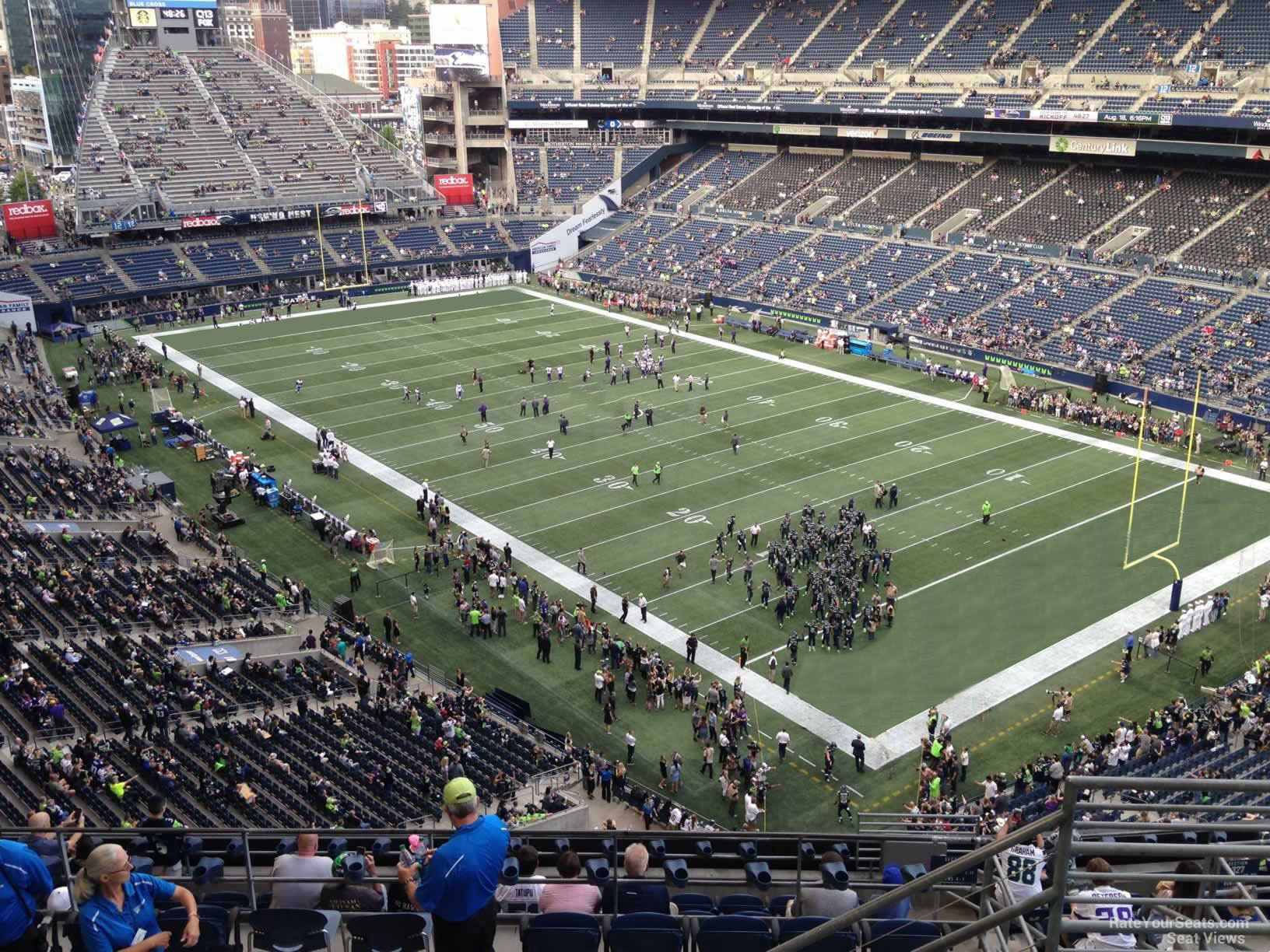 section 328, row g seat view for football - lumen field