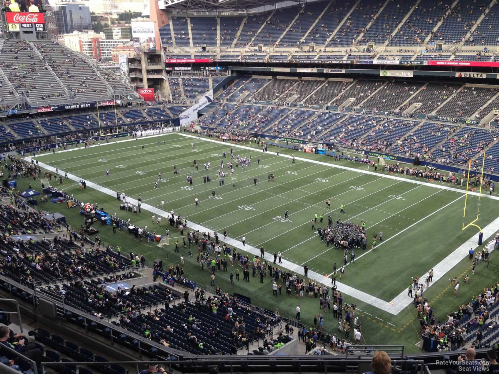 section 329, row g seat view  for football - lumen field