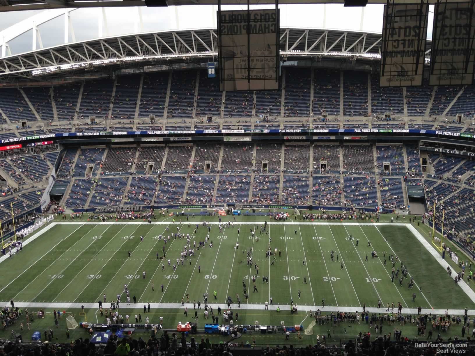 section 334, row jj seat view  for football - lumen field