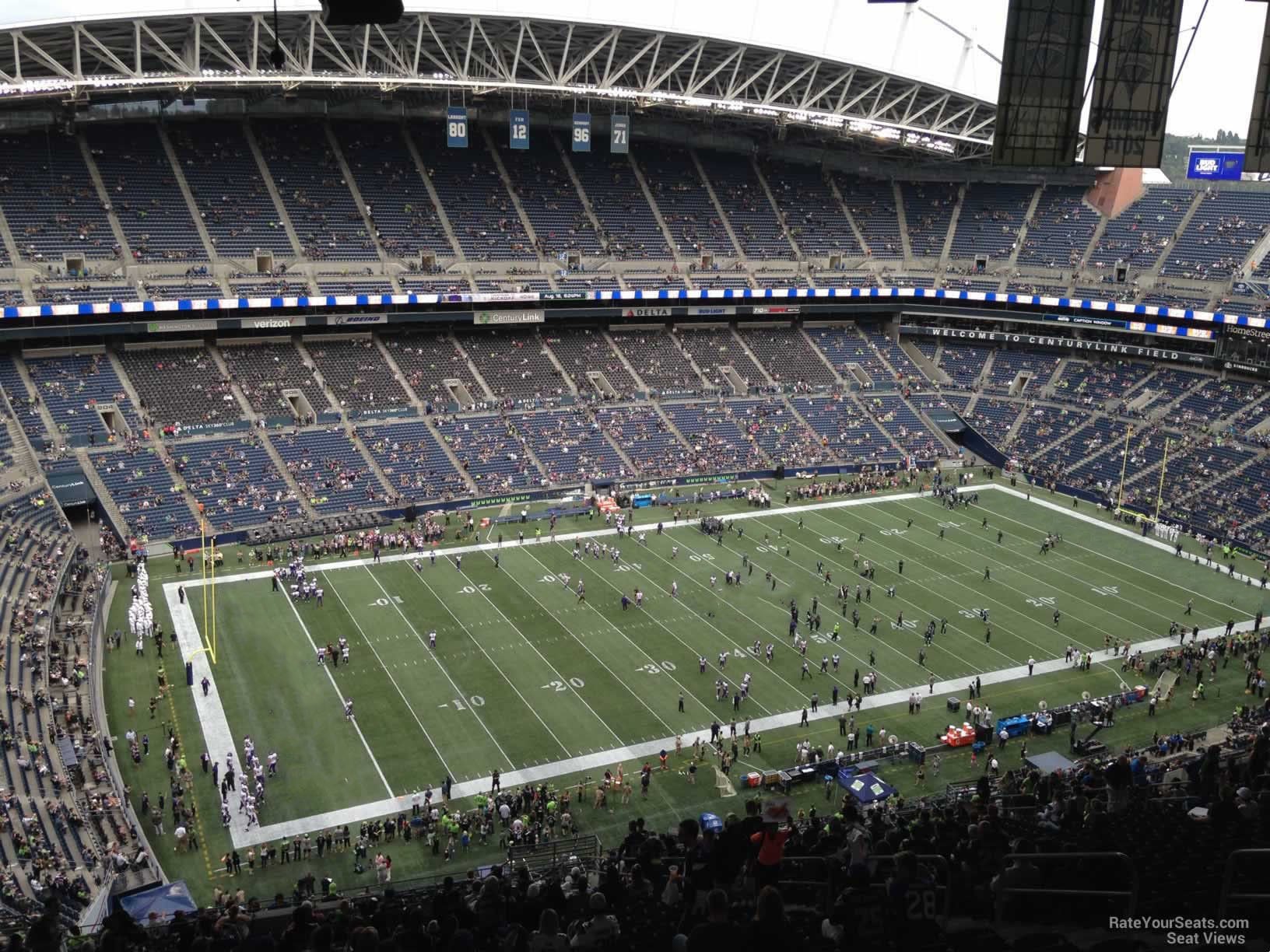 section 340, row kk seat view  for football - lumen field