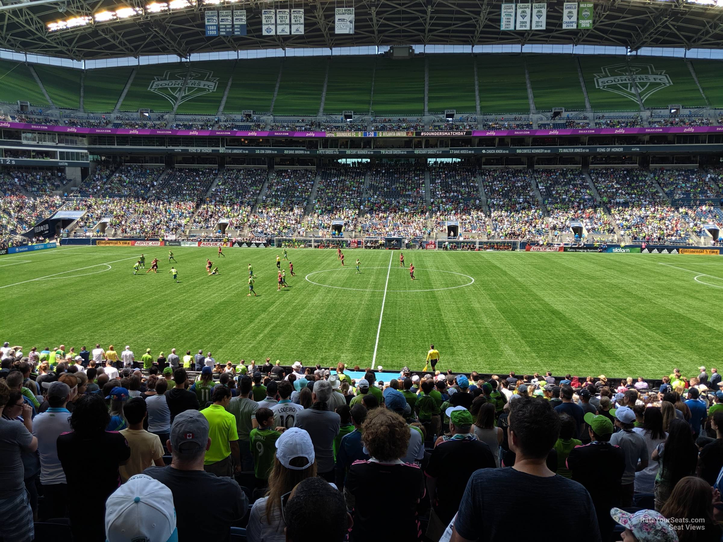 section 109, row z2 seat view  for soccer - lumen field