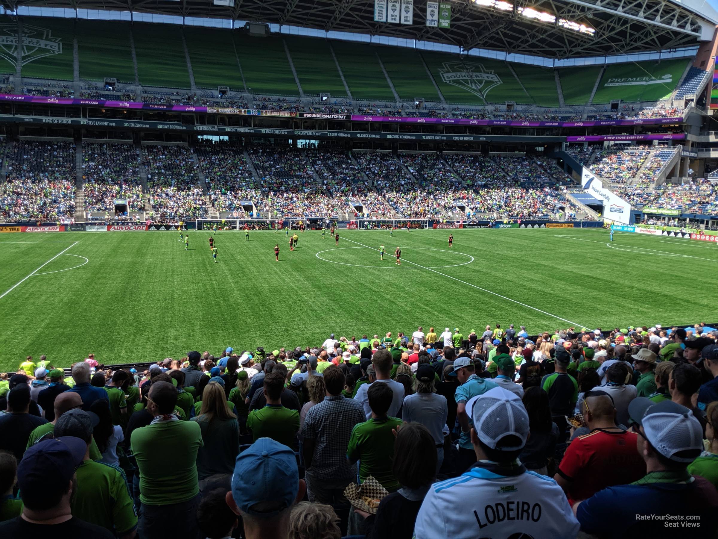 section 111, row z2 seat view  for soccer - lumen field