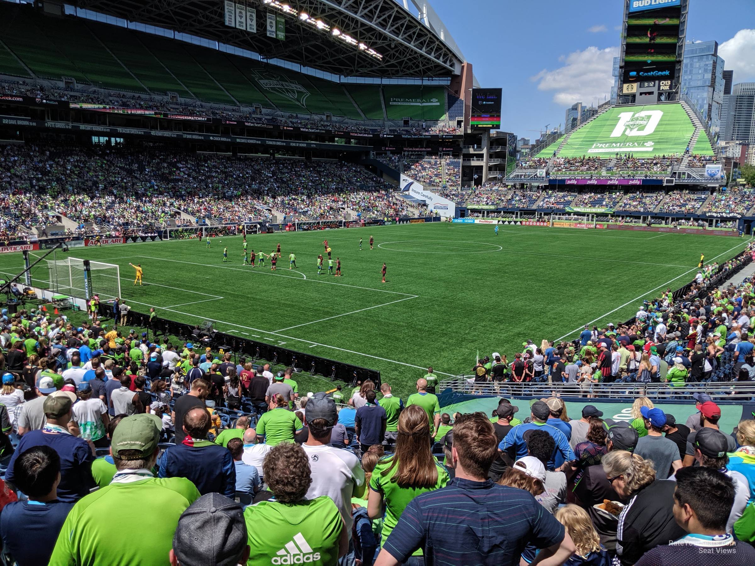 section 117, row z2 seat view  for soccer - lumen field