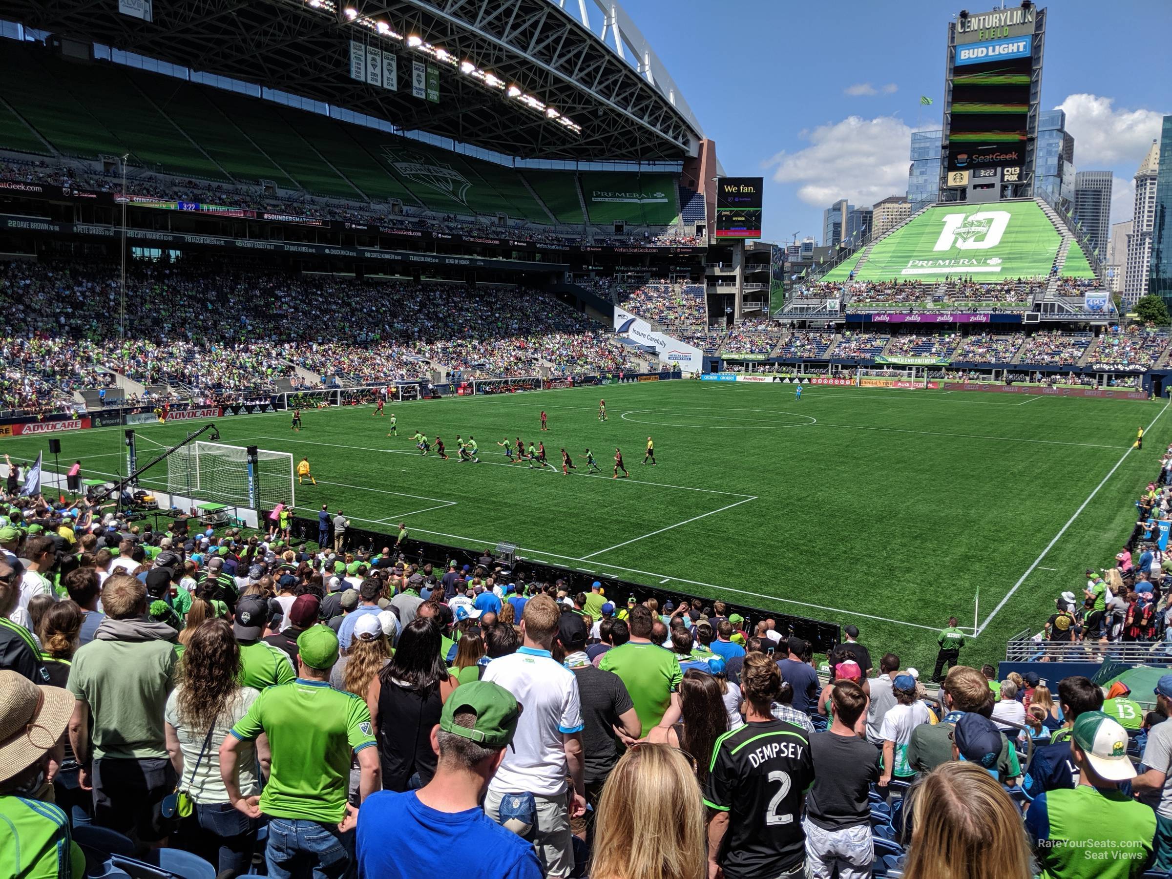 section 118, row z2 seat view  for soccer - lumen field