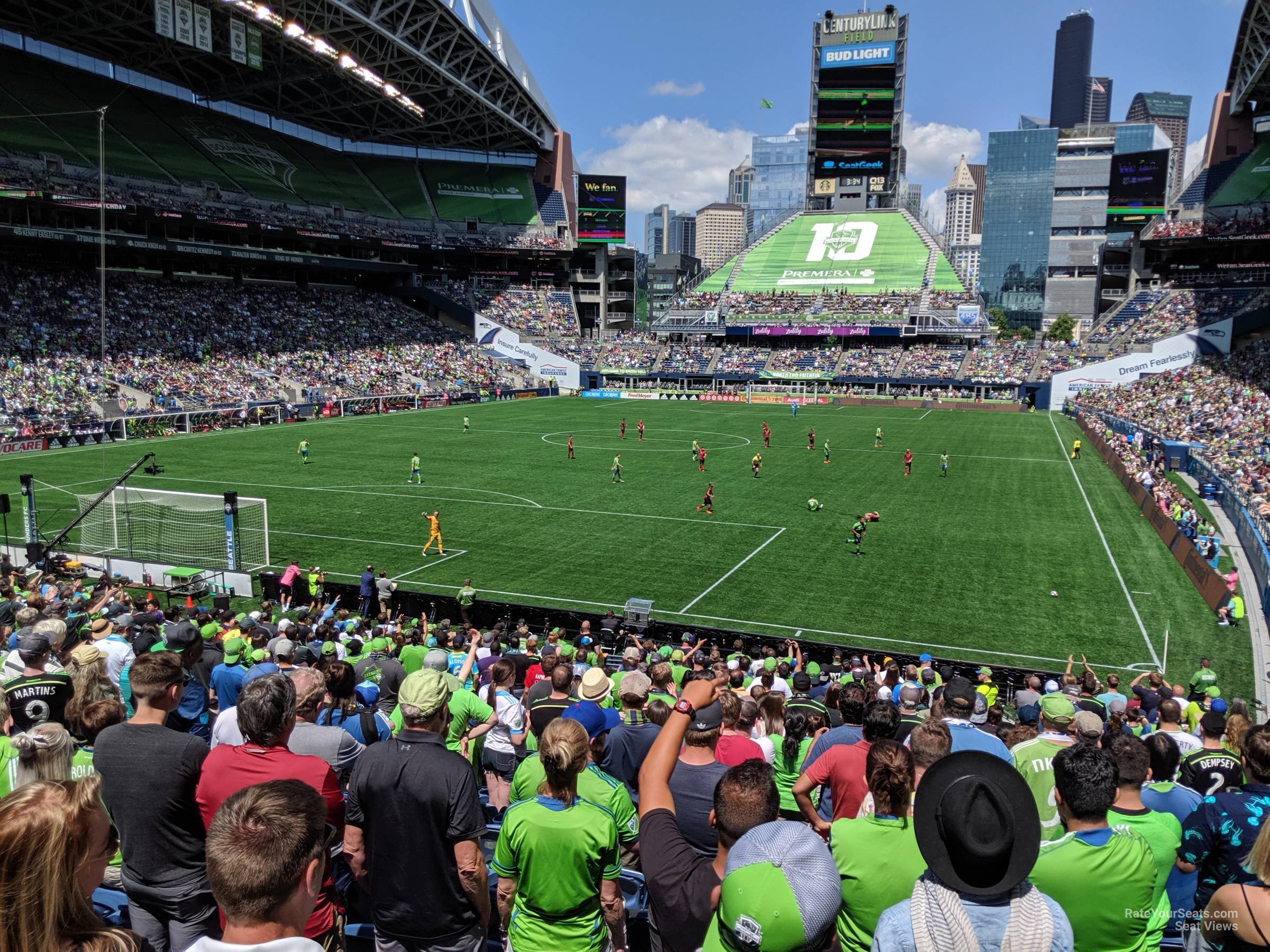 section 119, row z2 seat view  for soccer - lumen field