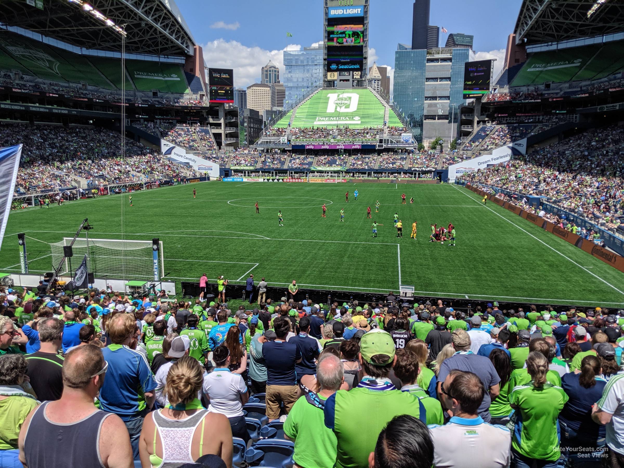 section 120, row z2 seat view  for soccer - lumen field
