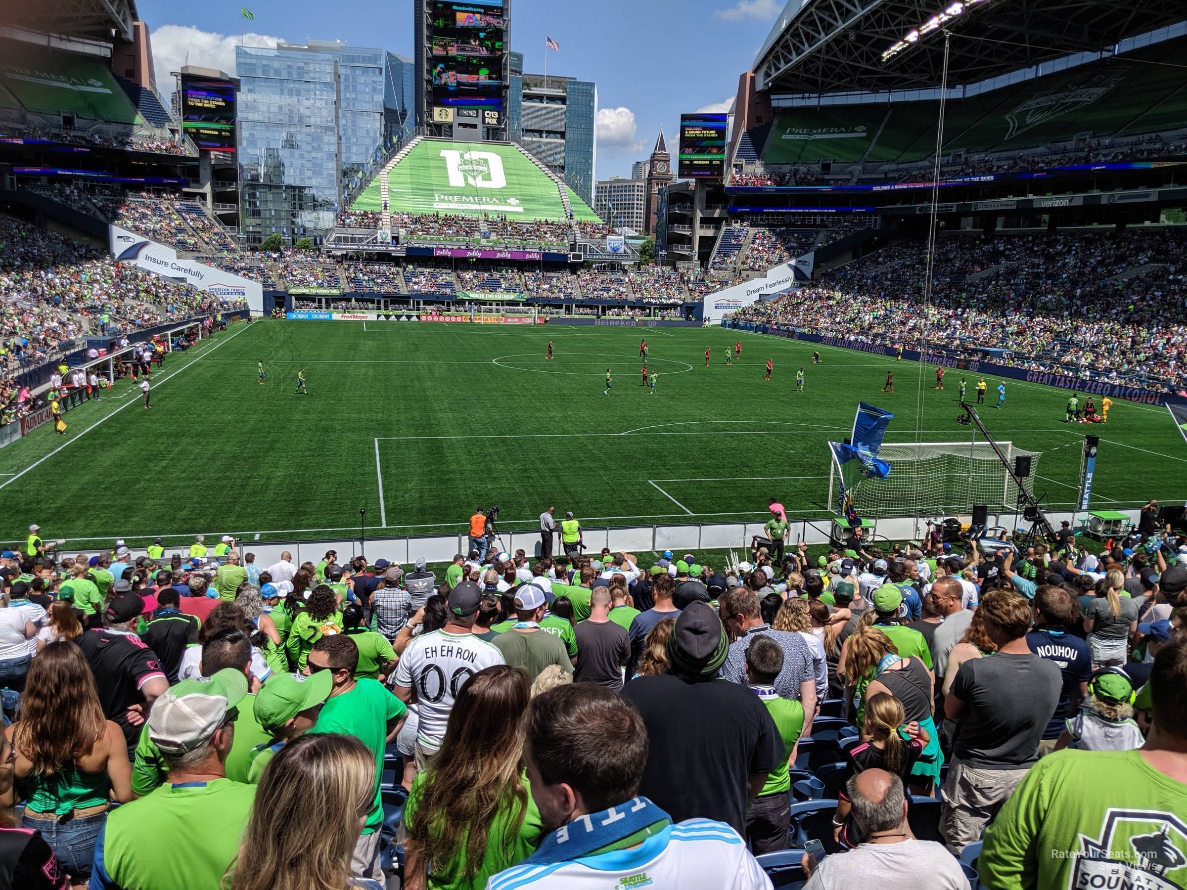 section 124, row z2 seat view  for soccer - lumen field