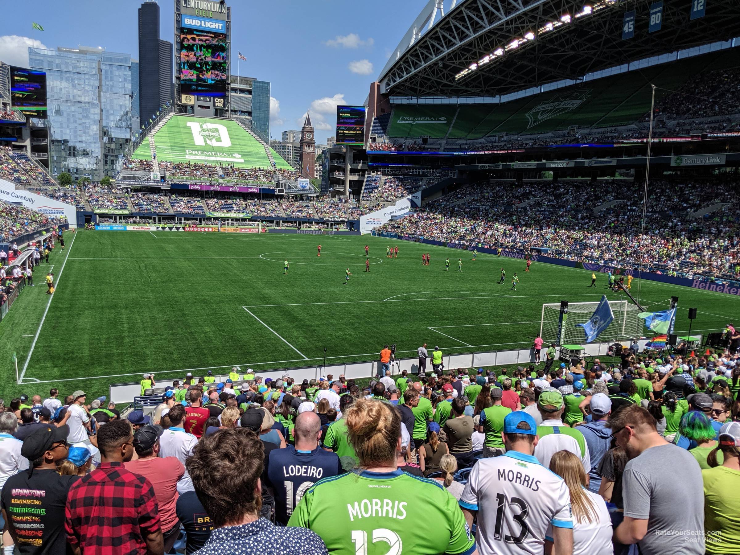 section 125, row z2 seat view  for soccer - lumen field