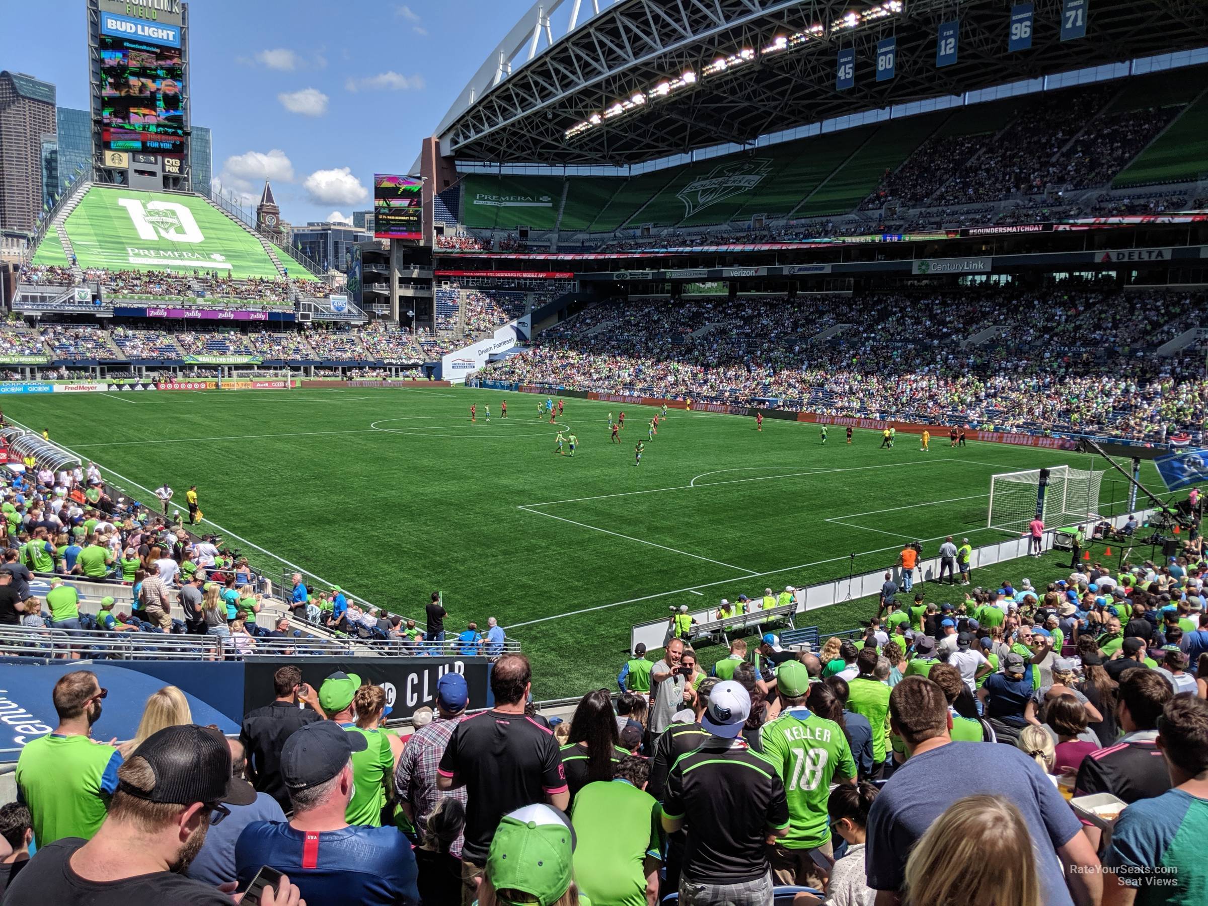 section 127, row z2 seat view  for soccer - lumen field