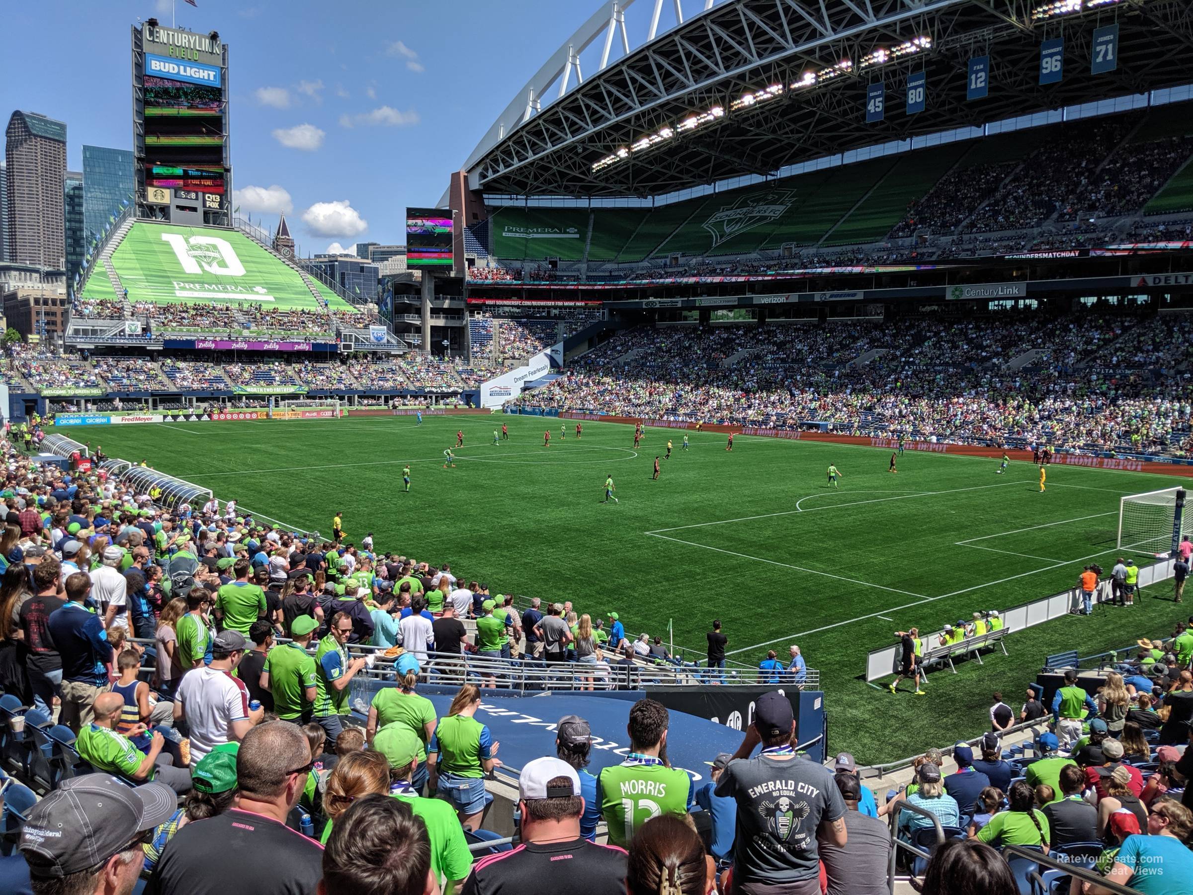 section 128, row z2 seat view  for soccer - lumen field