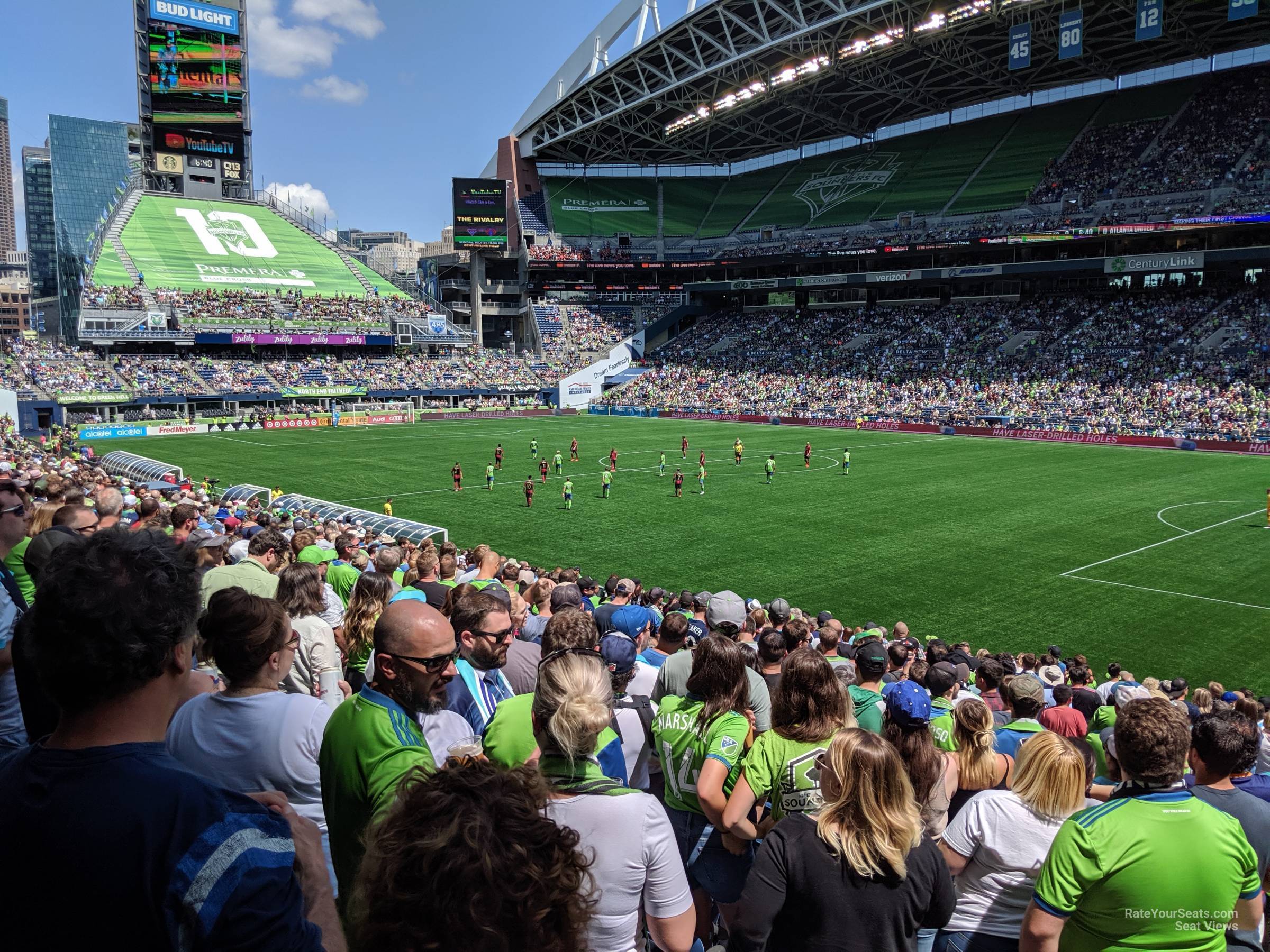 section 131, row z seat view  for soccer - lumen field