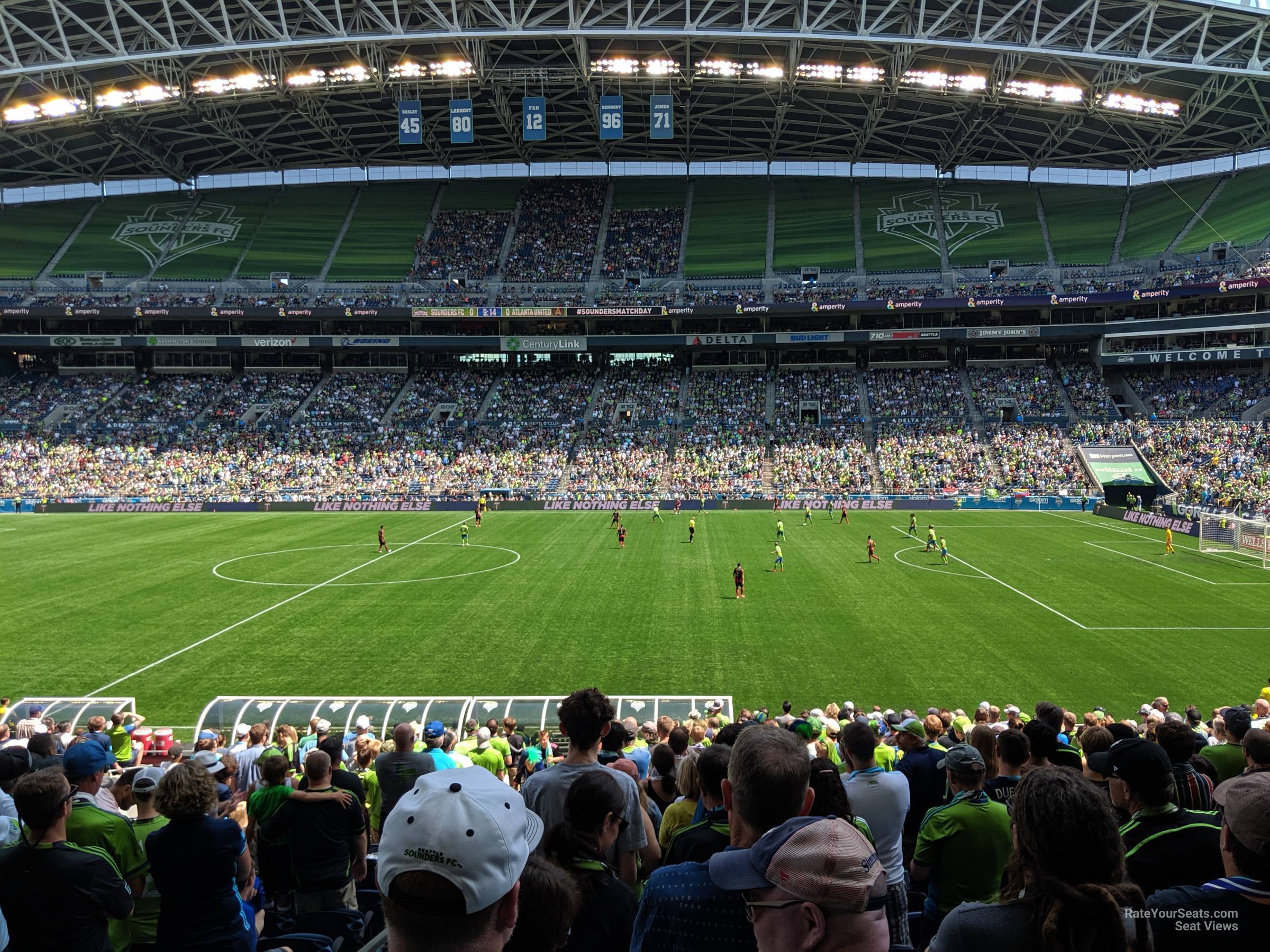 section 133, row z seat view  for soccer - lumen field