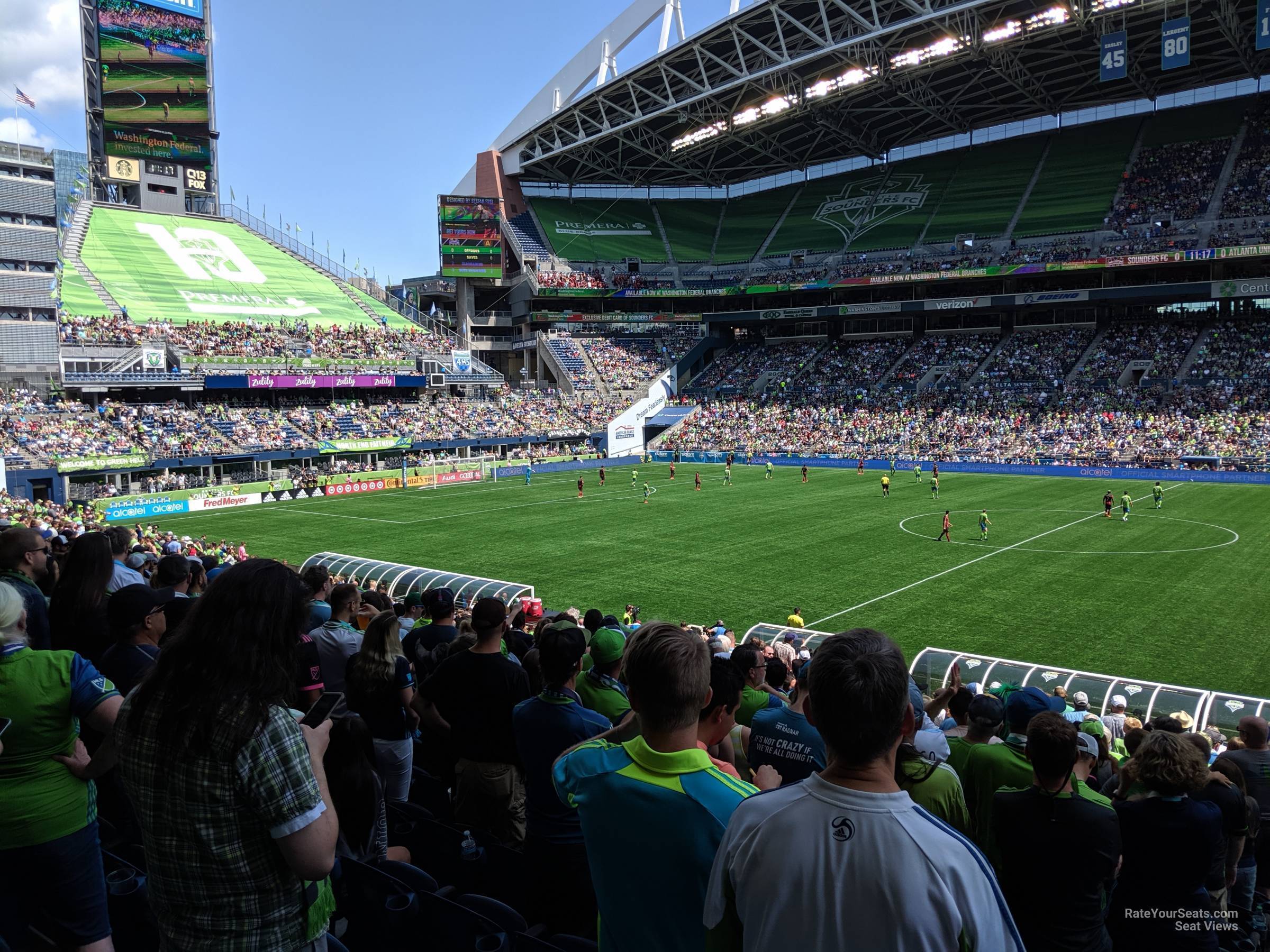 section 134, row z seat view  for soccer - lumen field